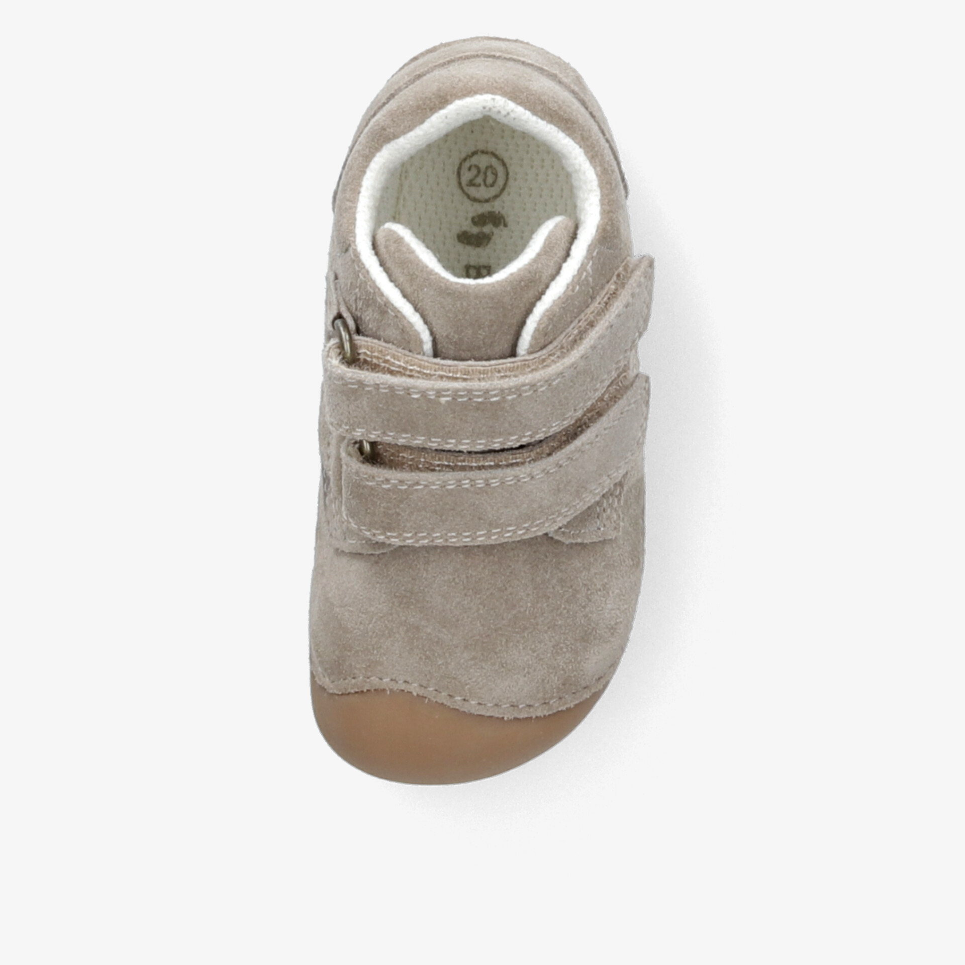 Hochwertiger Lederschuh mit Klettverschluss und rutschfester Sohle für maximalen Komfort.