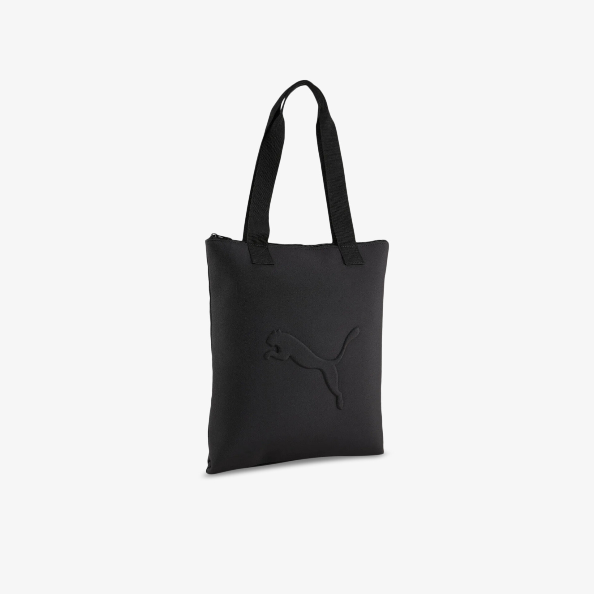 Schwarze Puma Tragetasche mit bequemen Henkeln und schlichtem Design perfekt für den Alltag und vielseitige Nutzung