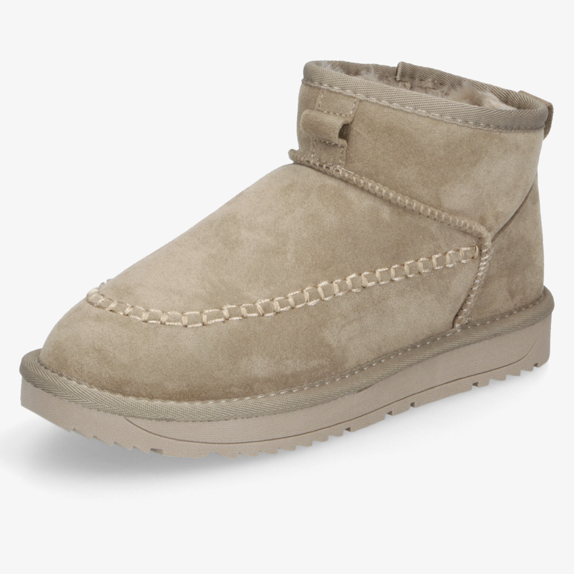 Beiger Winterstiefel mit weicher Innenausstattung und robuster Sohle für hohen Tragekomfort und langlebige Nutzung