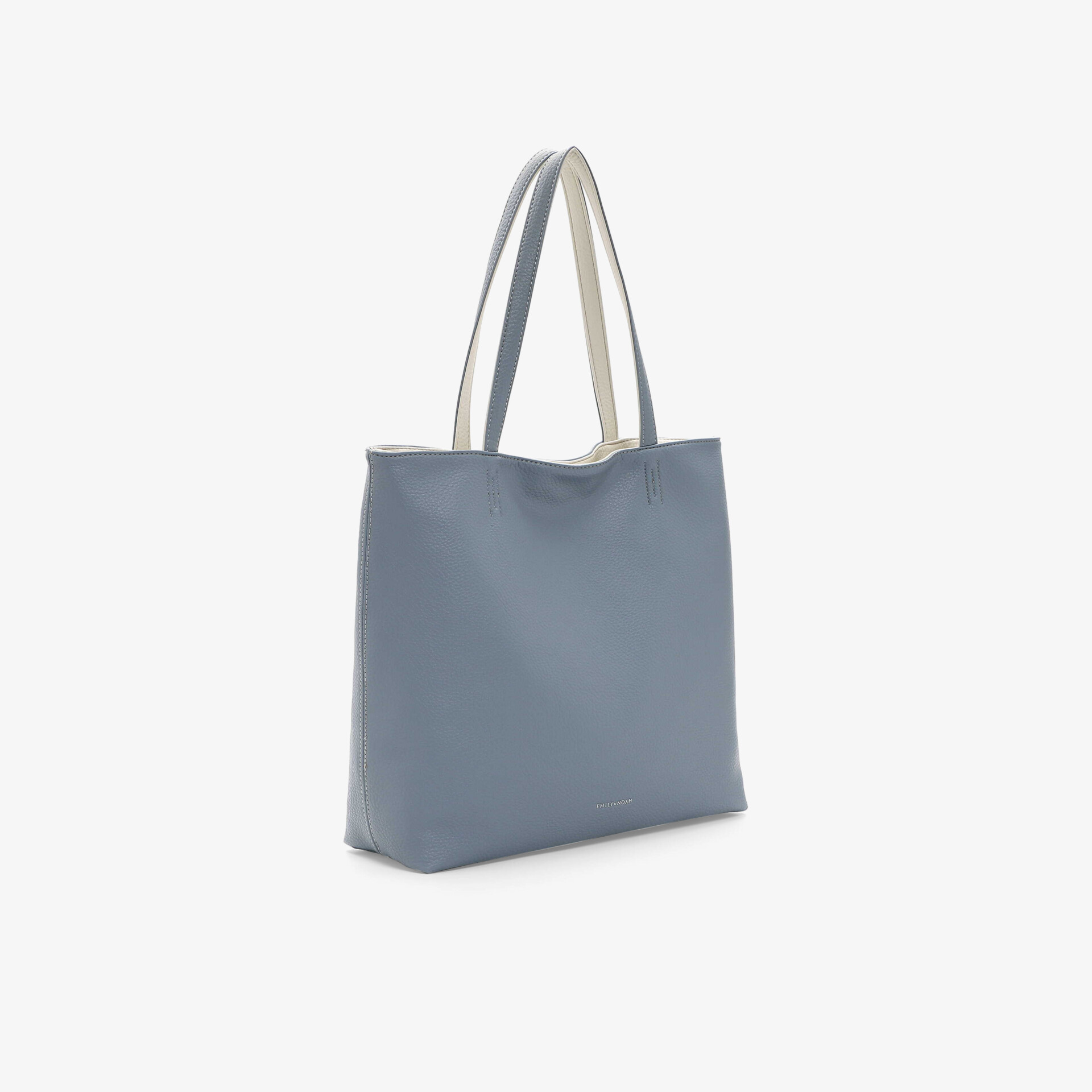 Elegante blaue Tasche mit langen Henkeln, praktischer Größe, ideal für Alltag und Büro