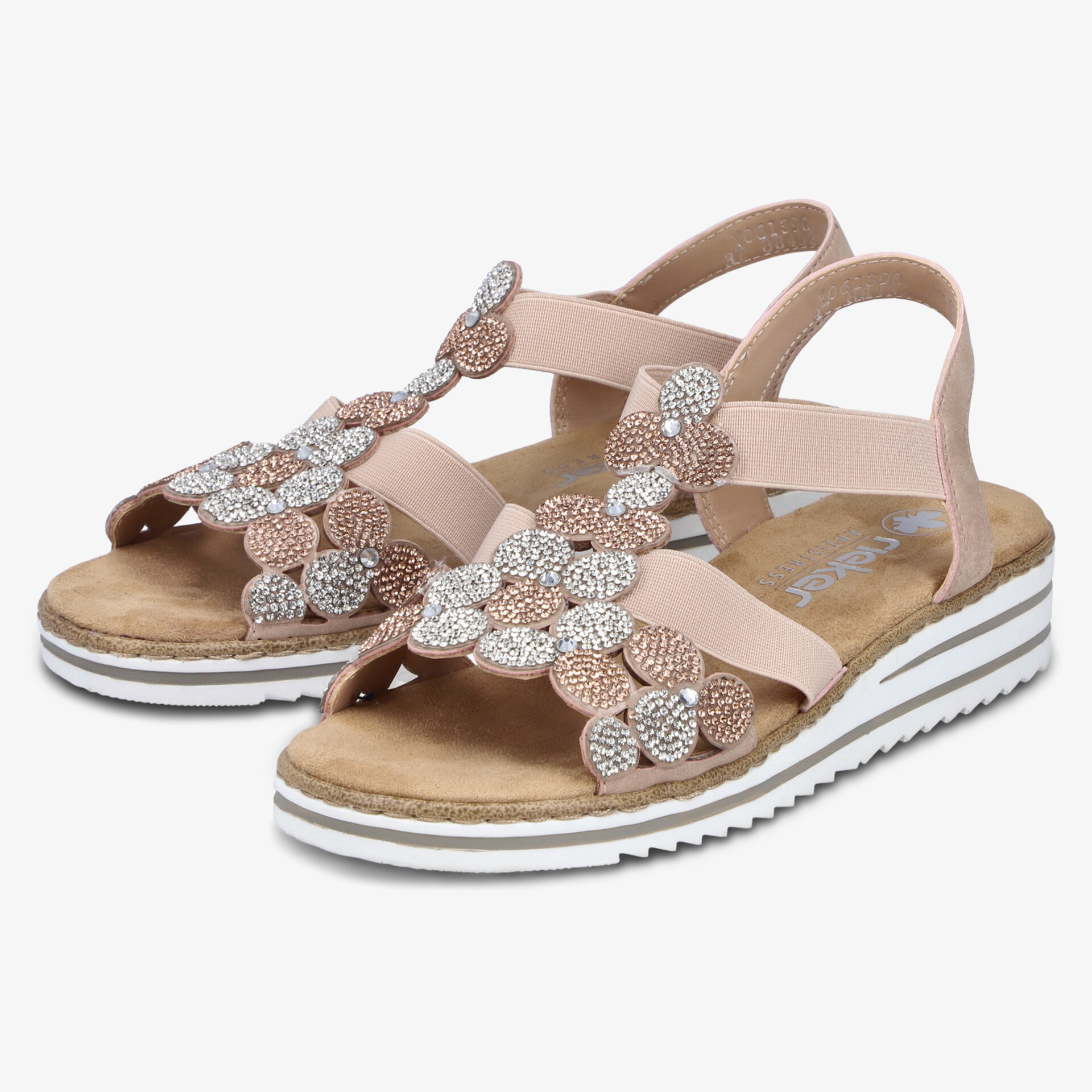 Bequeme Sandalen mit verstellbaren Riemen und dekorativen Blumen, komfortables Fußbett, ideal für warmes Wetter