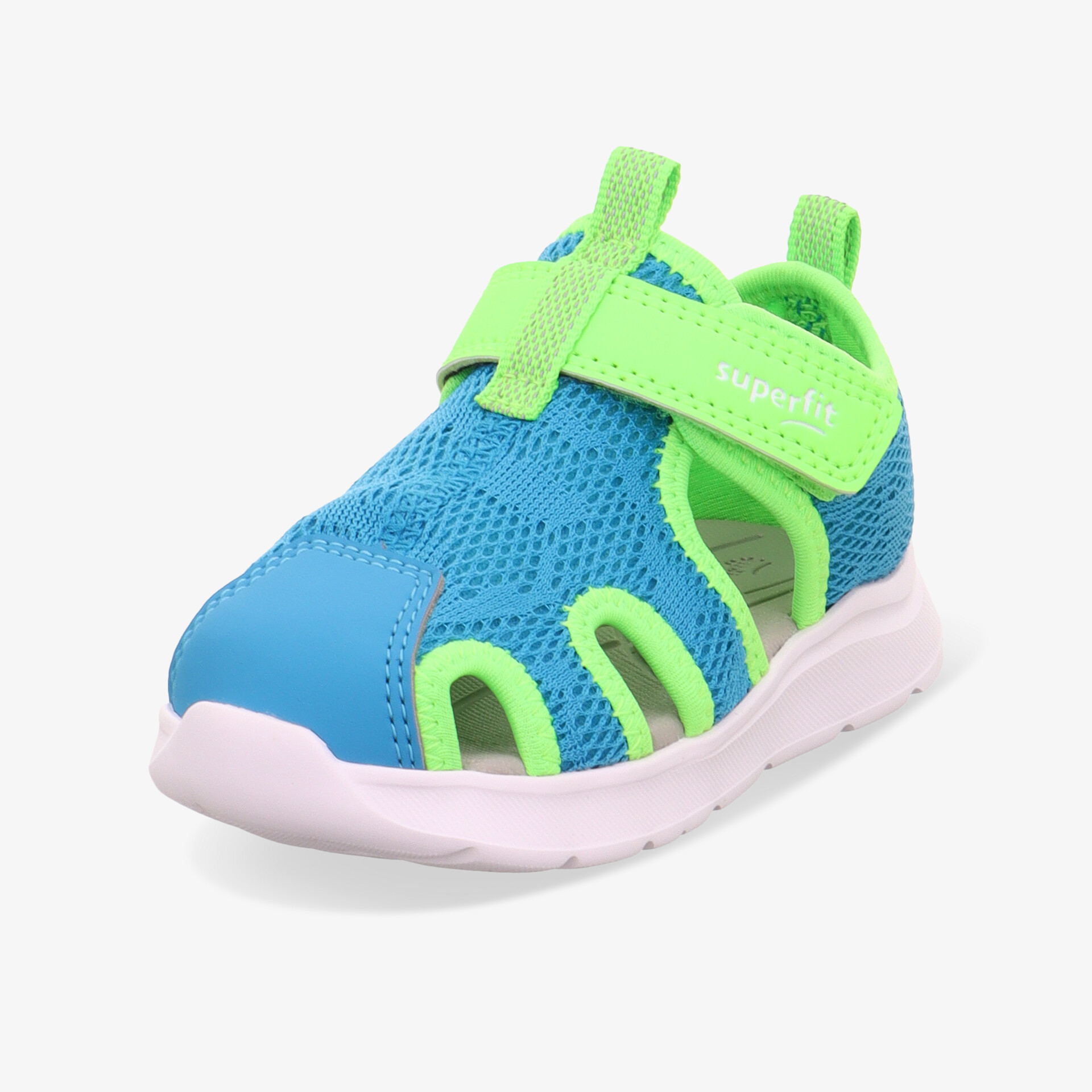 Leichter, atmungsaktiver Sportschuh mit flexiblem Material und verstellbarem Klettverschluss für hohen Tragekomfort