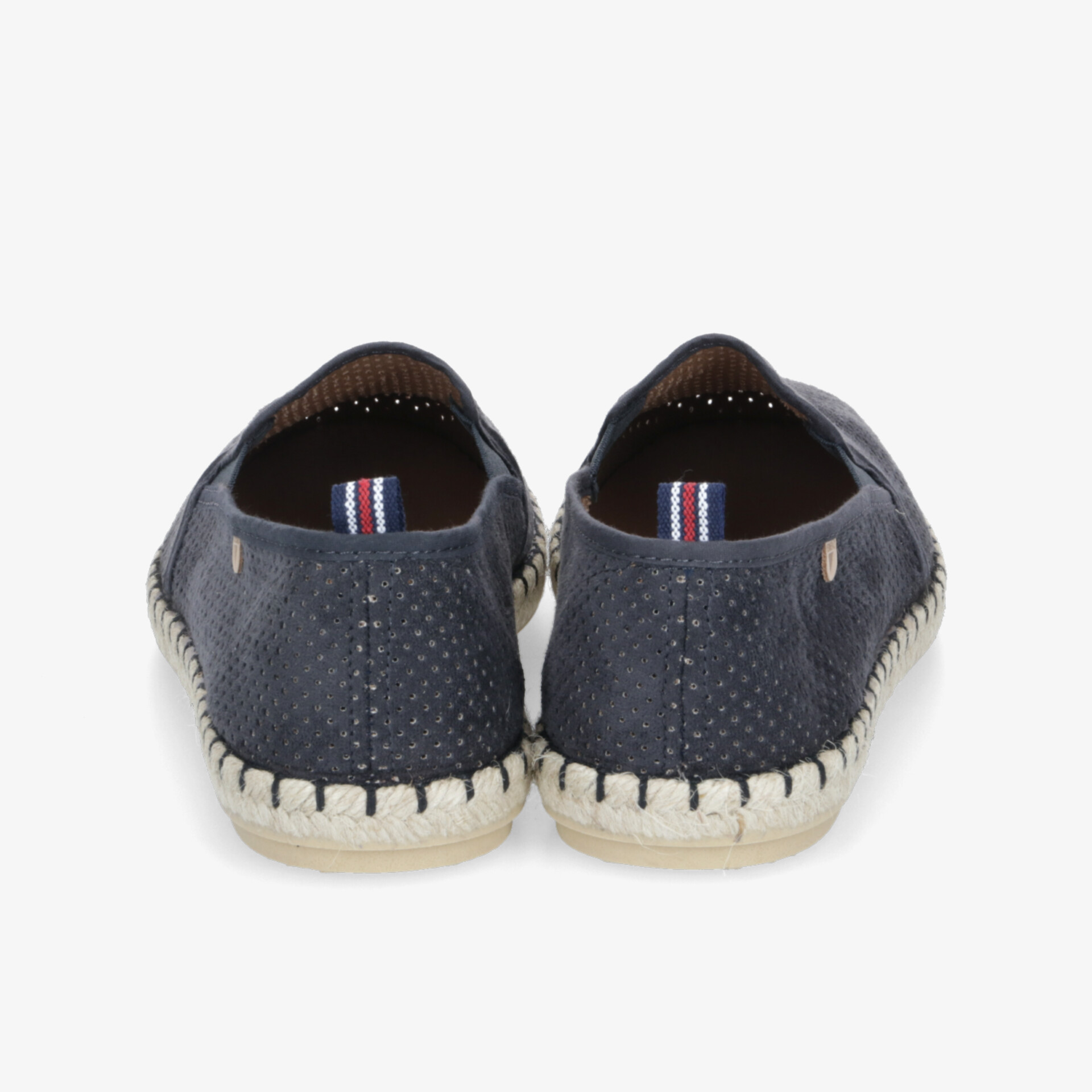Leichte blaue Freizeitschuhe mit flexibler rutschfester Sohle und bequemer Passform, Rückansicht sichtbar