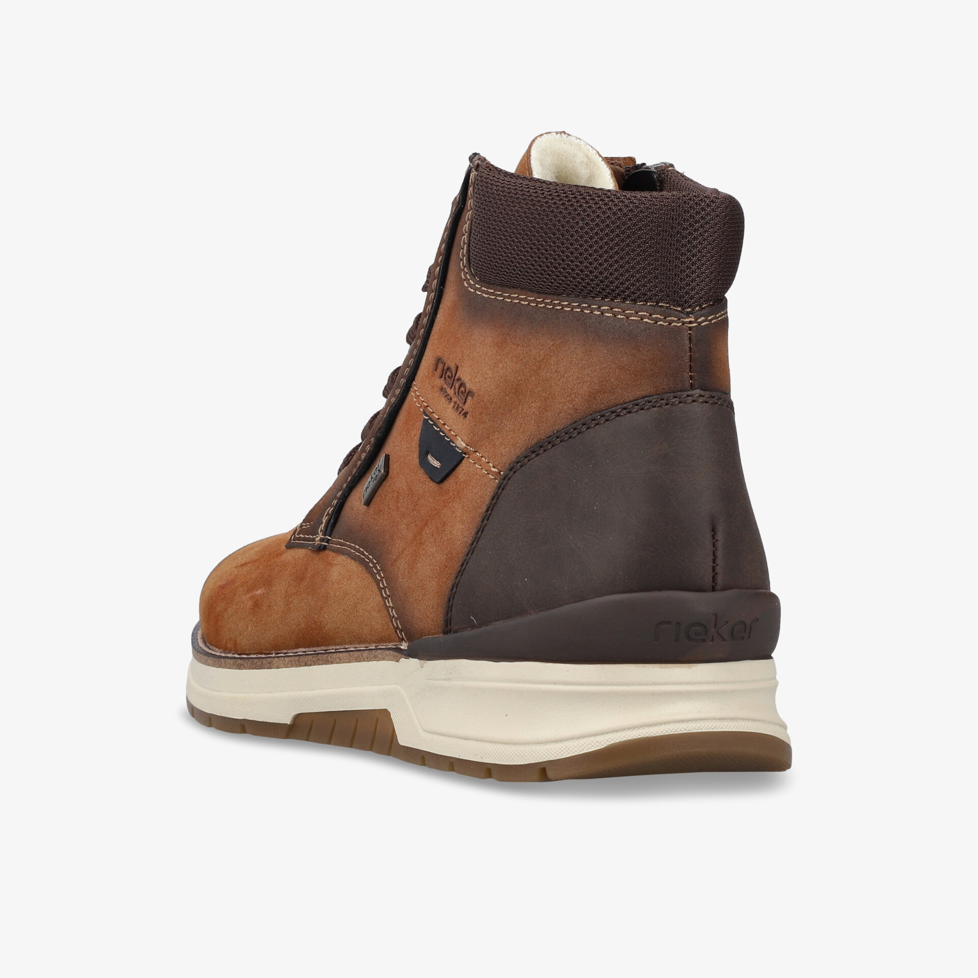 Robuster brauner Winterstiefel mit gepolstertem Schaft und griffiger Sohle für optimalen Halt und Tragekomfort