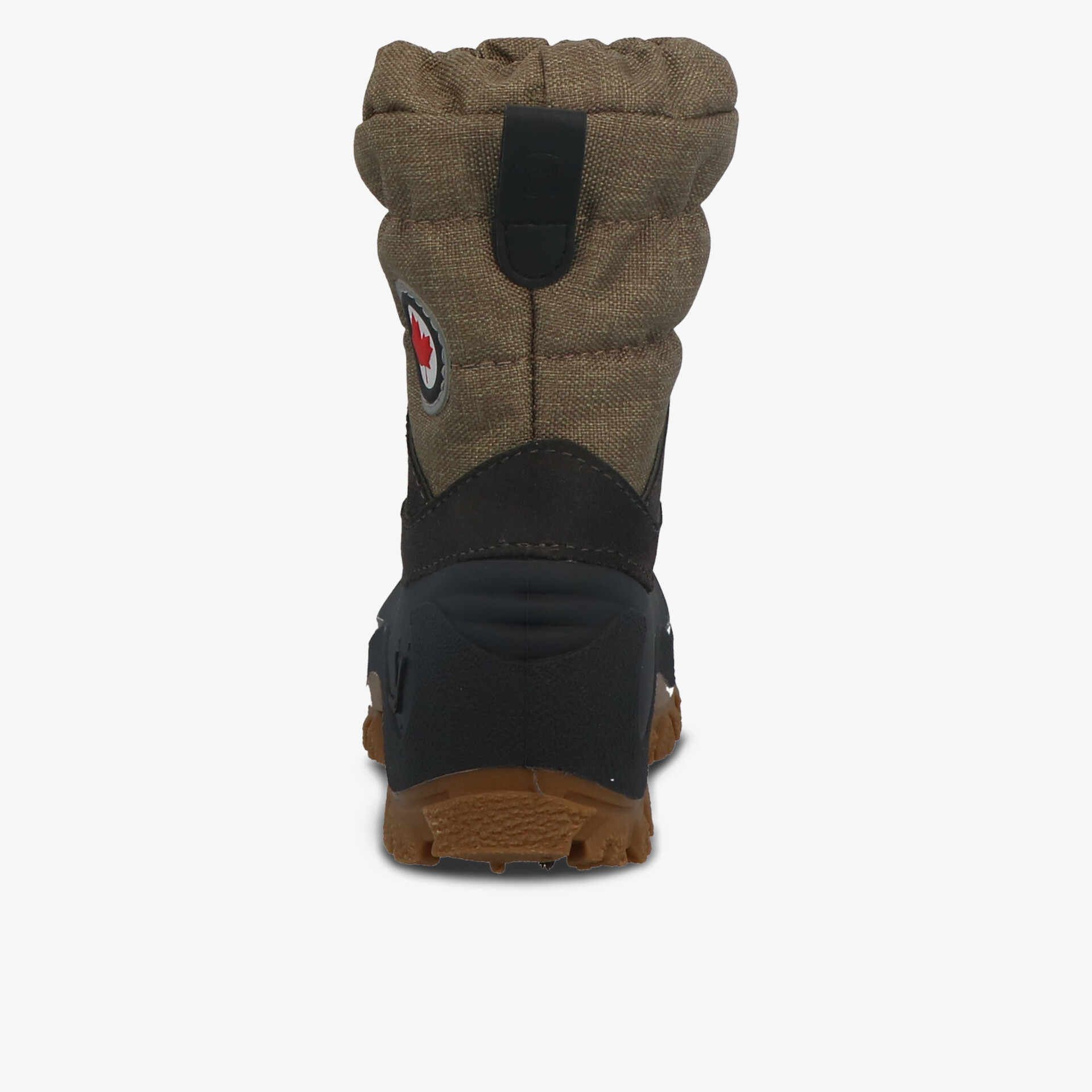 Robuster Winterstiefel mit warmem Innenfutter und rutschfester Sohle, Rückansicht zeigt gepolsterten Schaft