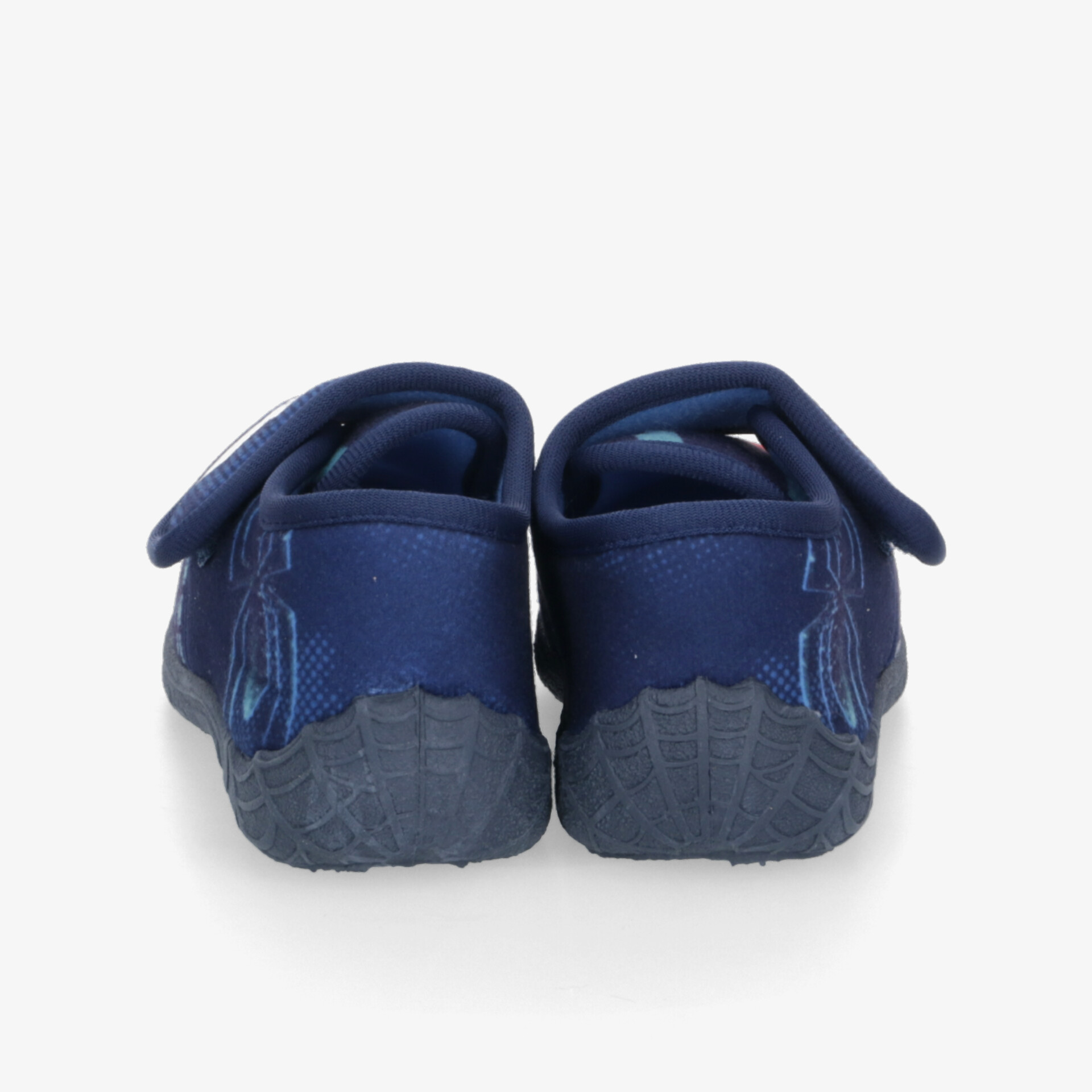 Bequeme hausschuhe in blau mit gepolsterter rückseite und rutschfester sohle für optimalen komfort