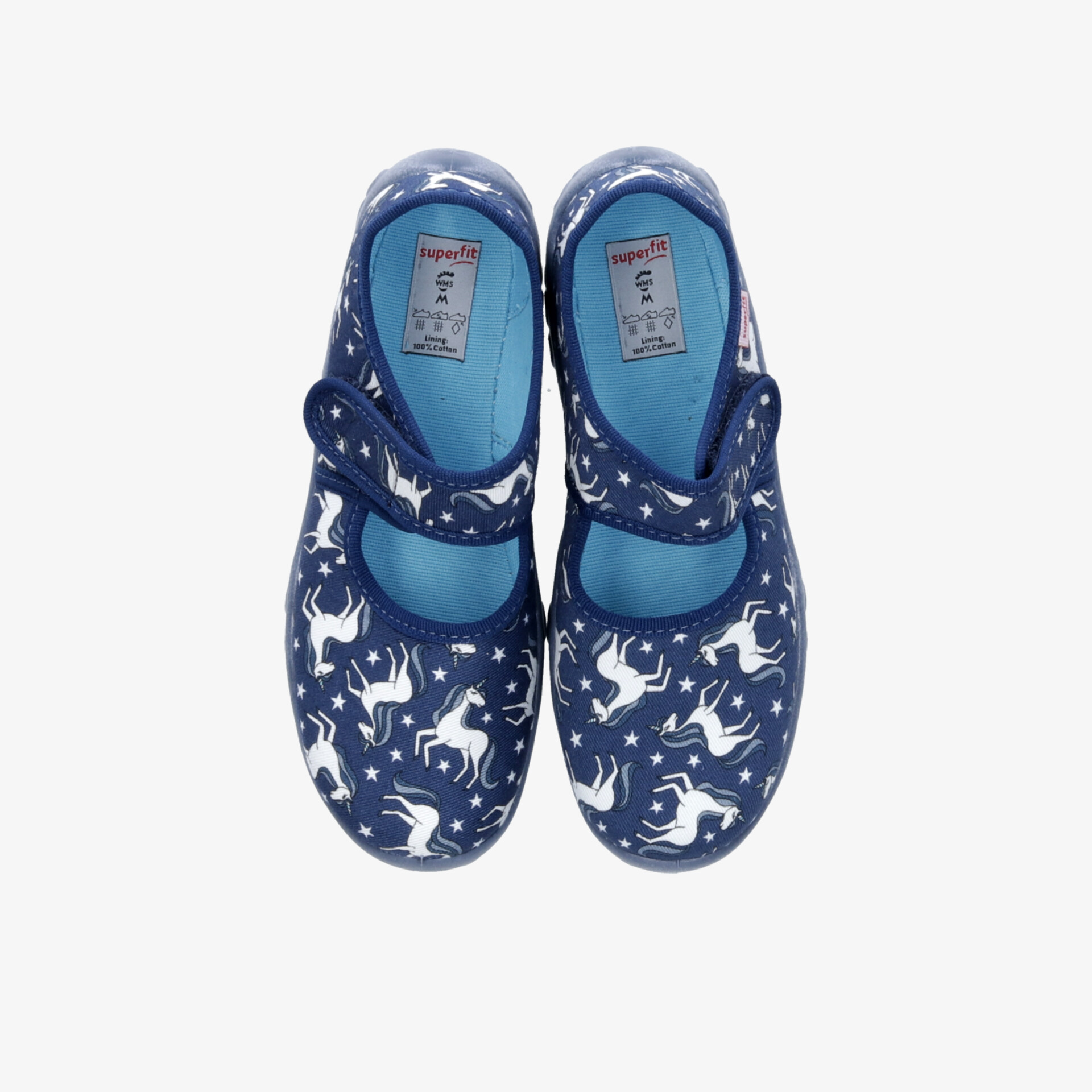 Bequeme Kinderschuhe mit flexiblem Schnitt und verspieltem Einhornmuster, praktische Klettverschlüsse für einfachen Halt