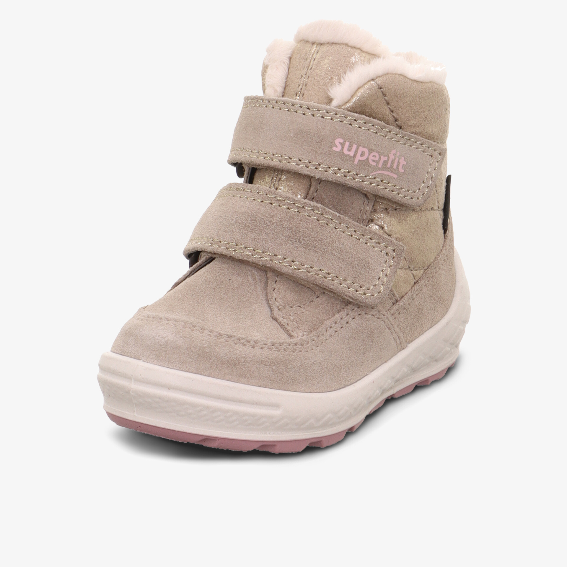 Warmer Kinderschuh mit robustem Klettverschluss und rutschfester Sohle, Komfort und Halt vereint