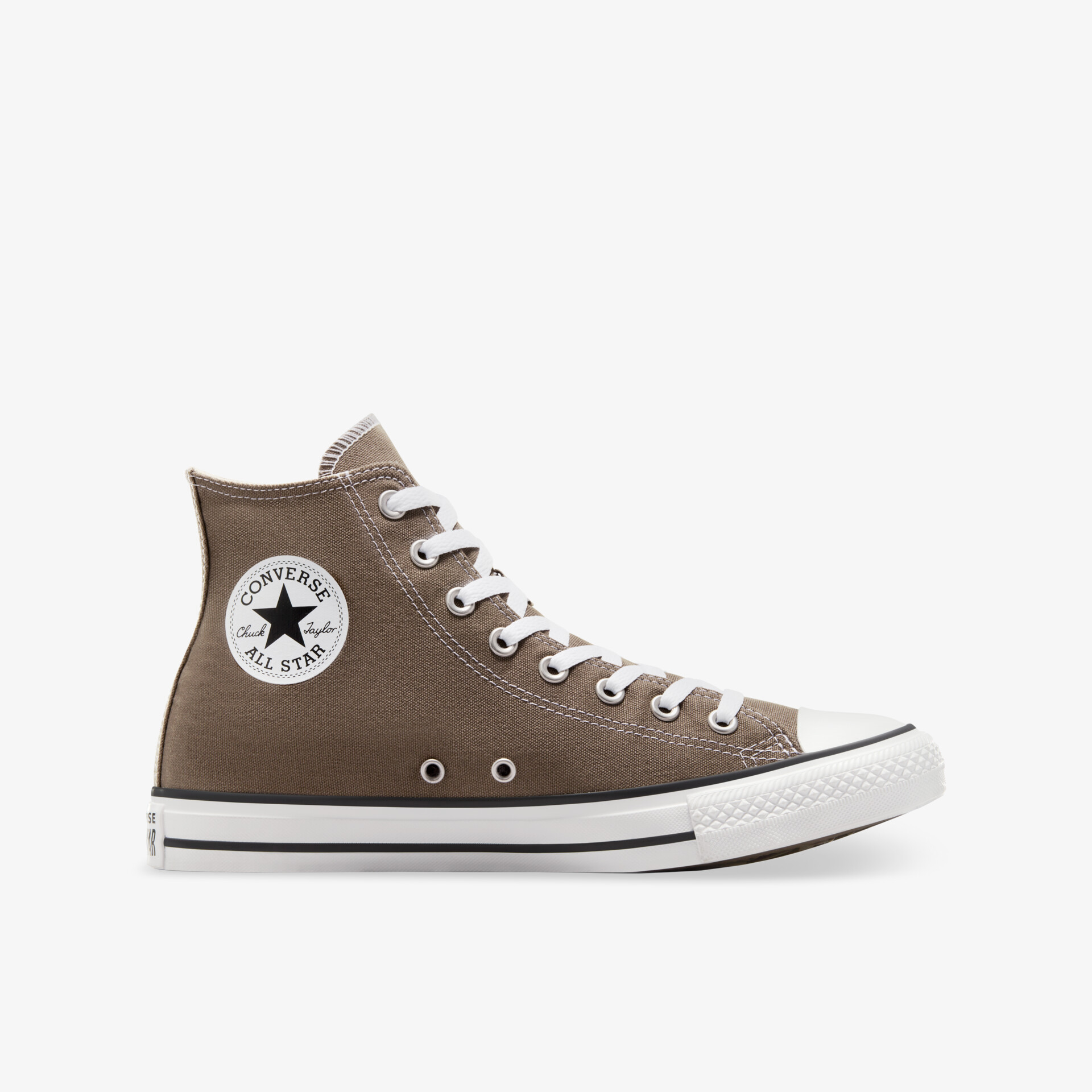Robuster klassischer High-Top Schuh seitlich sichtbar mit markantem Logo und langlebigem Design