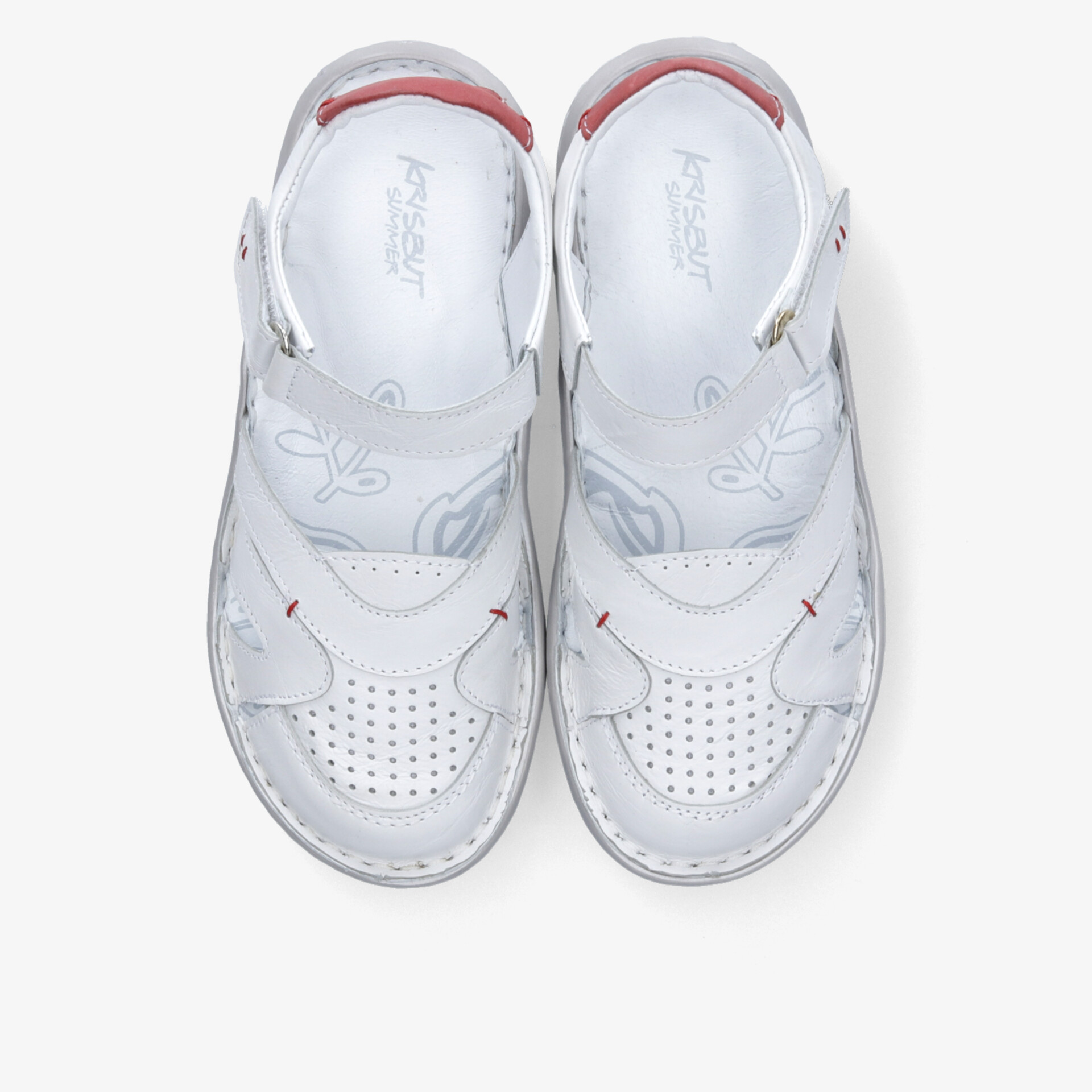 Bequeme weiße Sandalen mit atmungsaktivem Material und verstellbarem Riemen, elegantes und leichtes Design für warmes Wetter