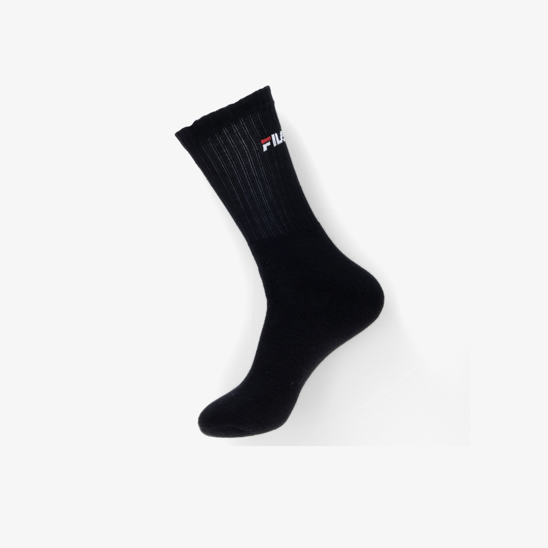 Schwarze sportliche Socke mit elastischem Bund für optimalen Komfort und bequemen Sitz