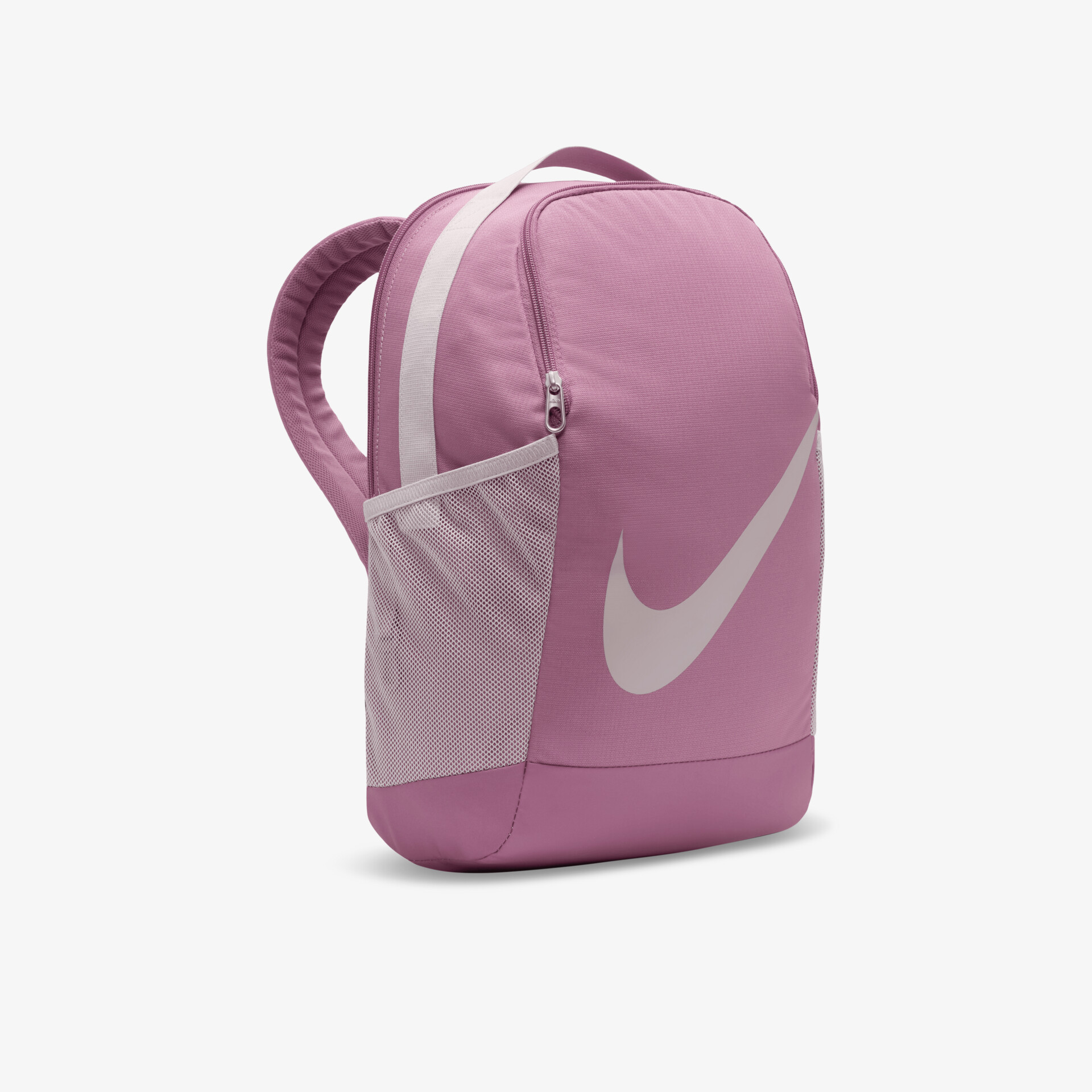 Moderner, robuster Rucksack in Rosa mit großem Fach und Nike-Logo für praktischen und komfortablen Gebrauch