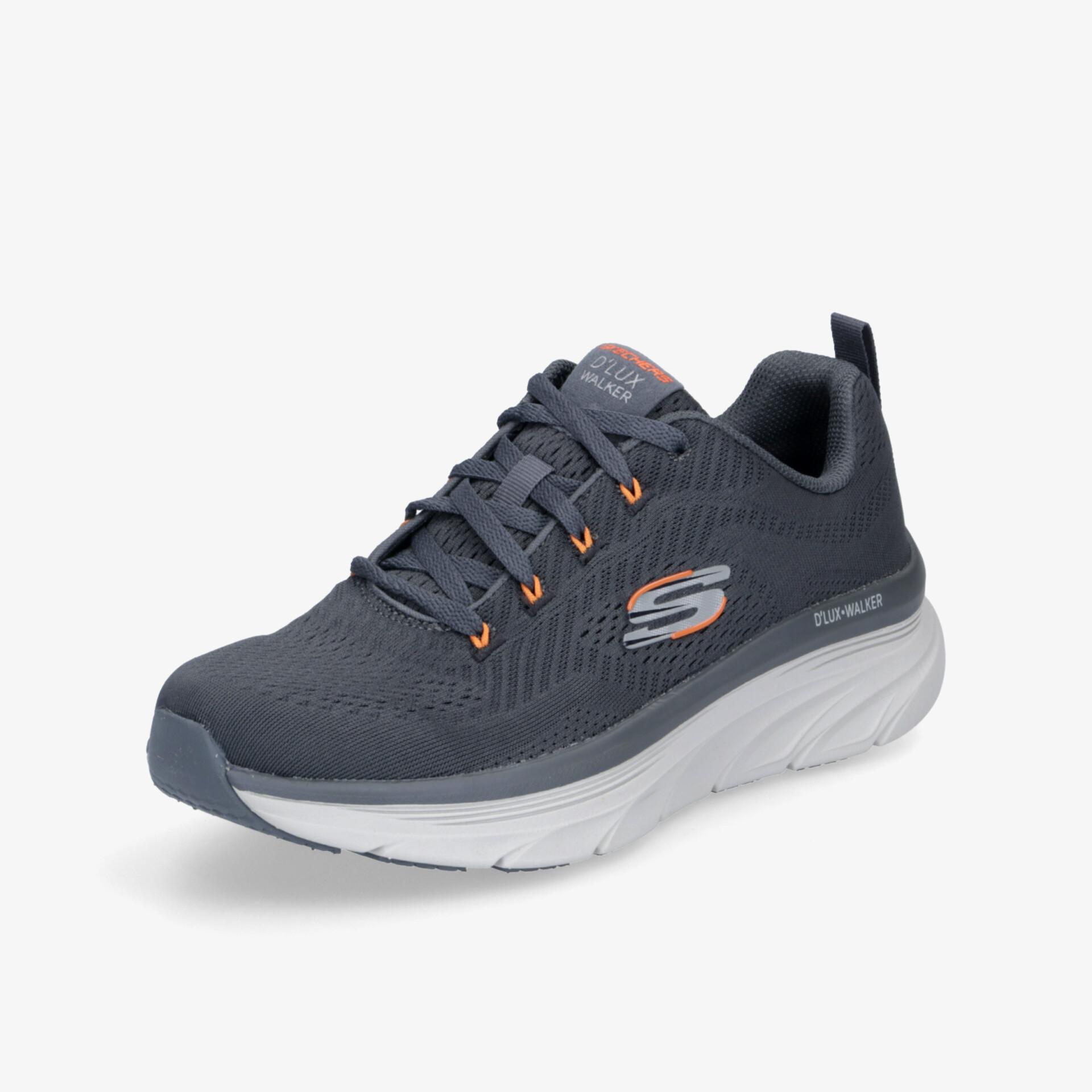 Sportlicher grauer Schuh mit atmungsaktivem Material, leichter Sohle und gepolstertem Einstieg für optimalen Komfort