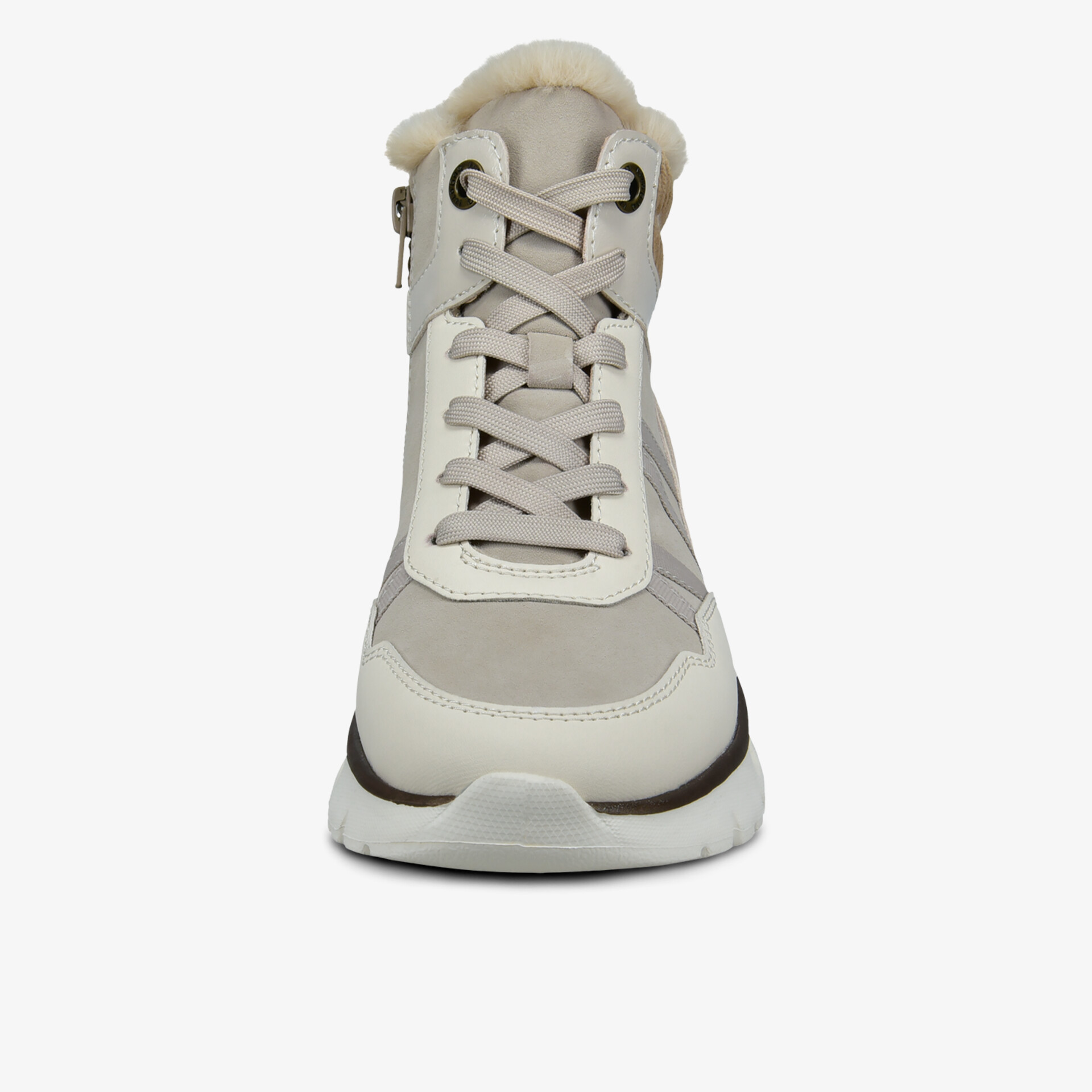 Moderner Sneaker mit komfortabler Polsterung, atmungsaktivem Material und rutschfester Sohle in Frontansicht