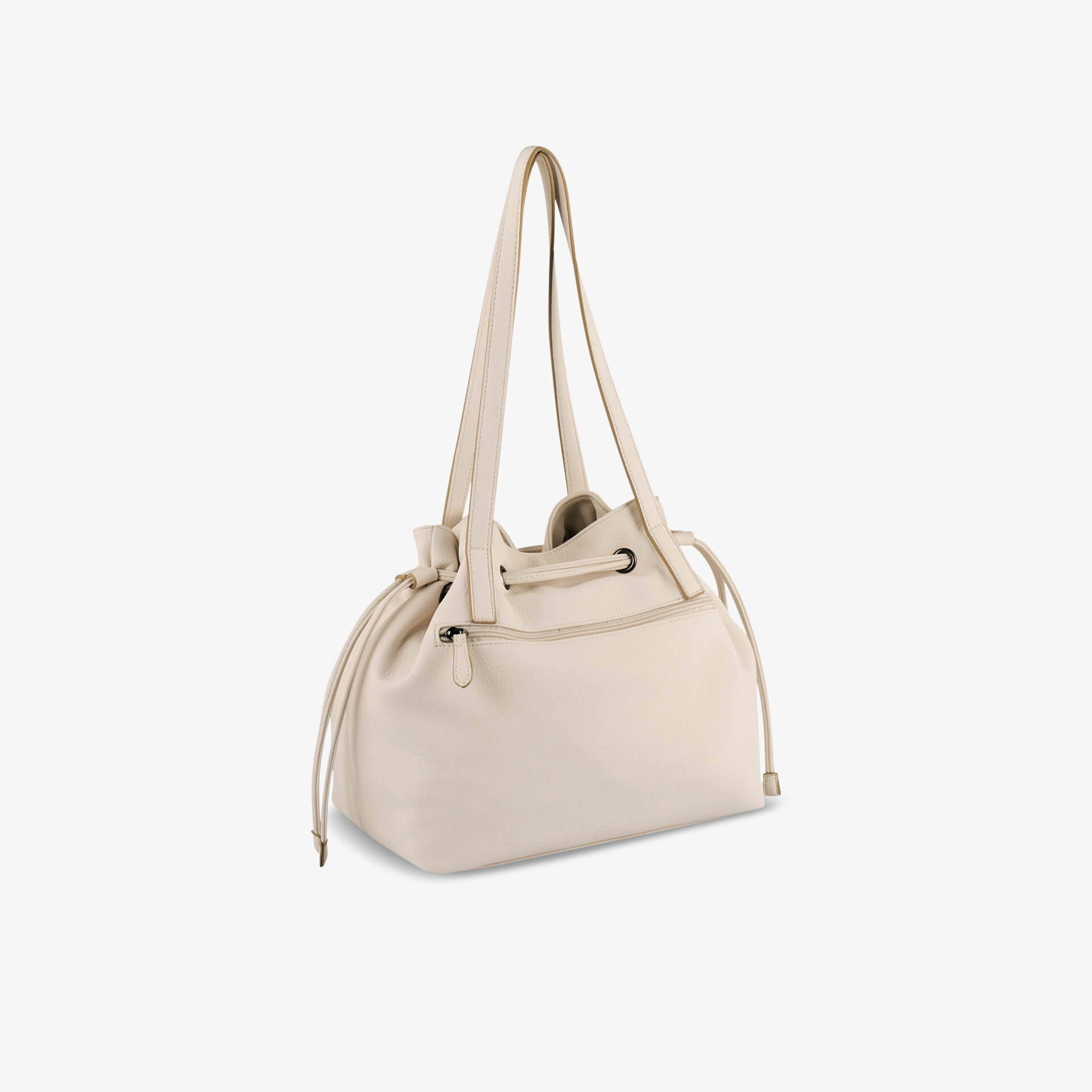 Elegante beige Umhängetasche mit formschönem Design, ideal für den Alltag und besondere Anlässe.