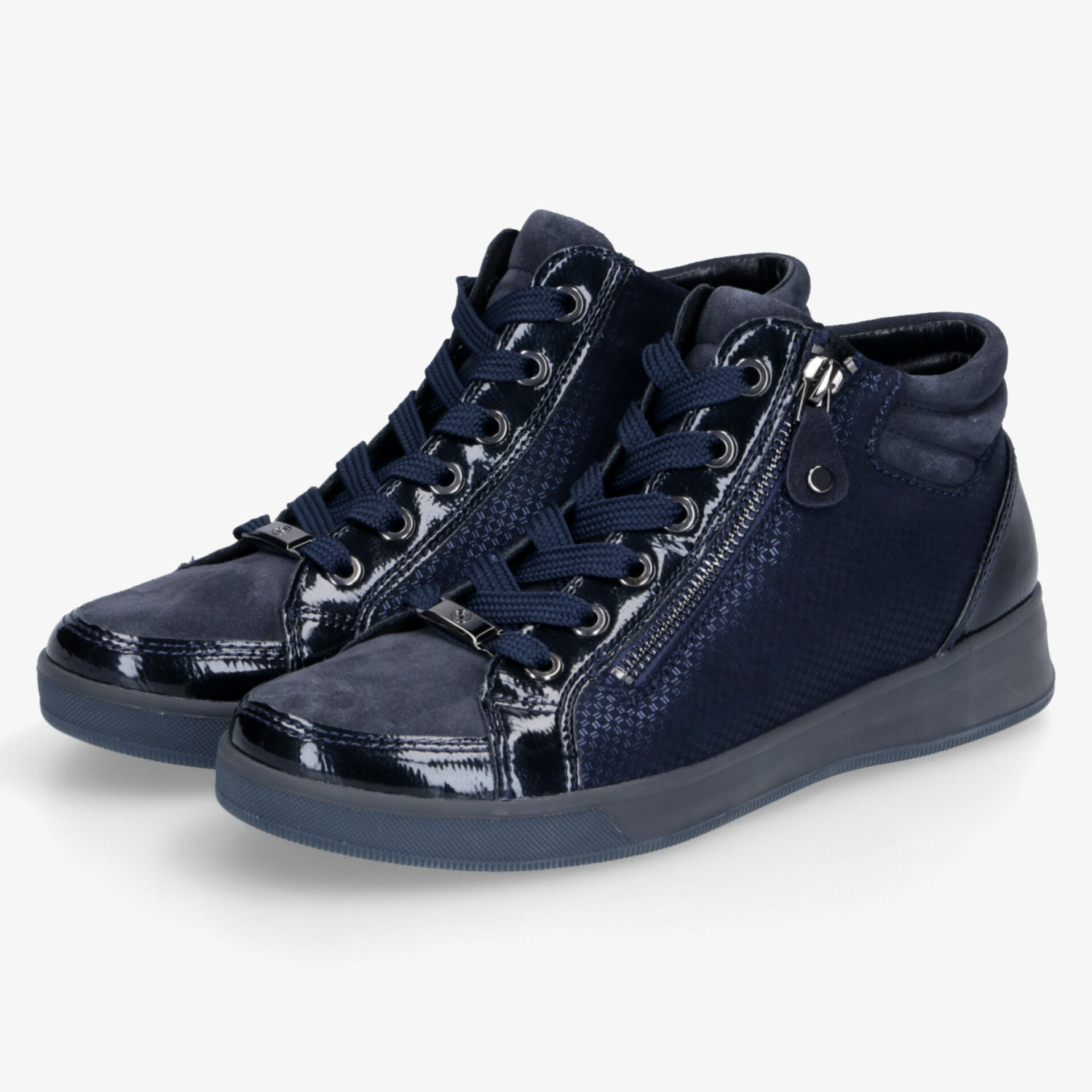 Modische Sneakers in dunkler Farbe mit hochwertigem Material und praktischem Reißverschluss, bequem und langlebig