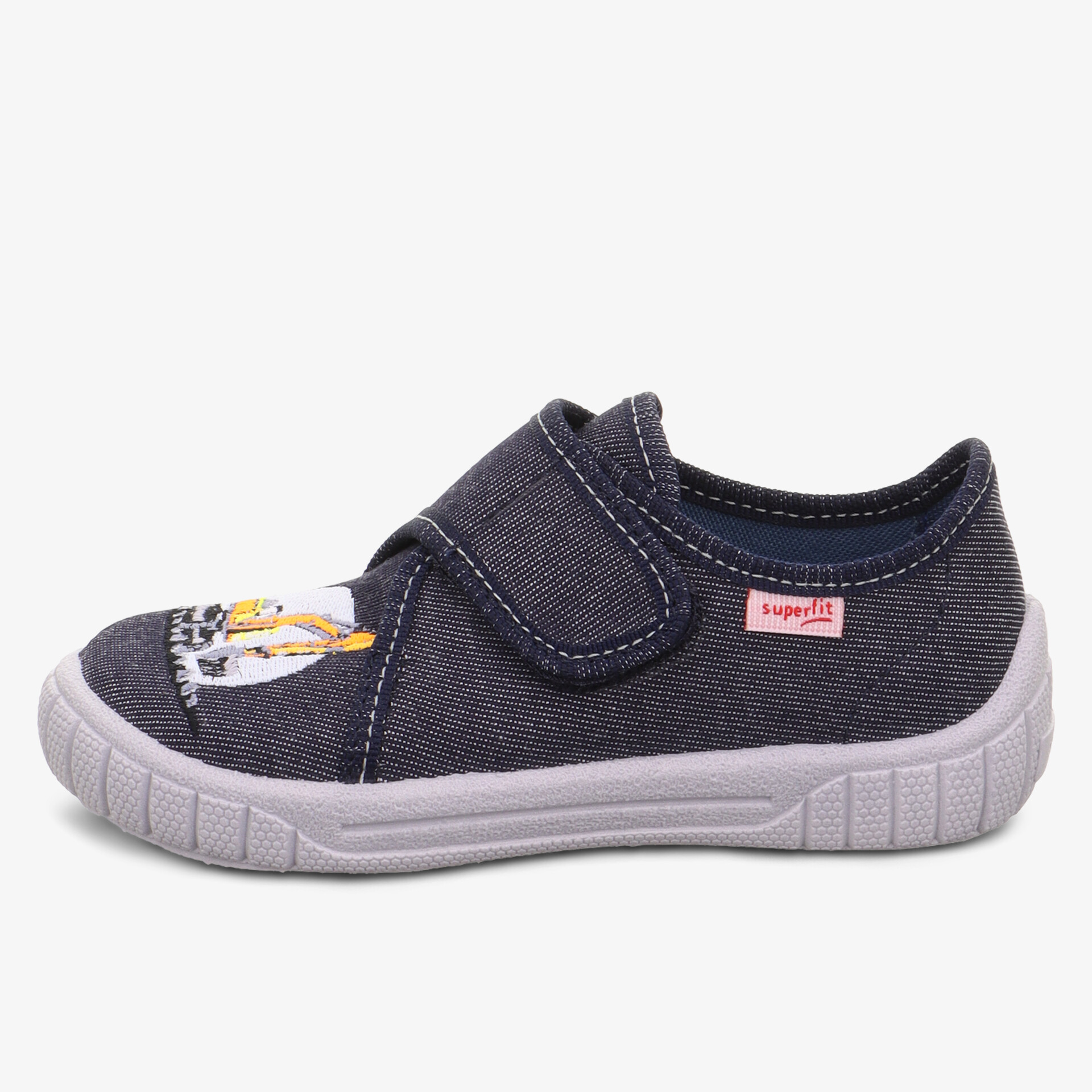 Bequemer Kinderschuh mit weichem Material und rutschfester Sohle, einfacher Klettverschluss zum schnellen Anziehen