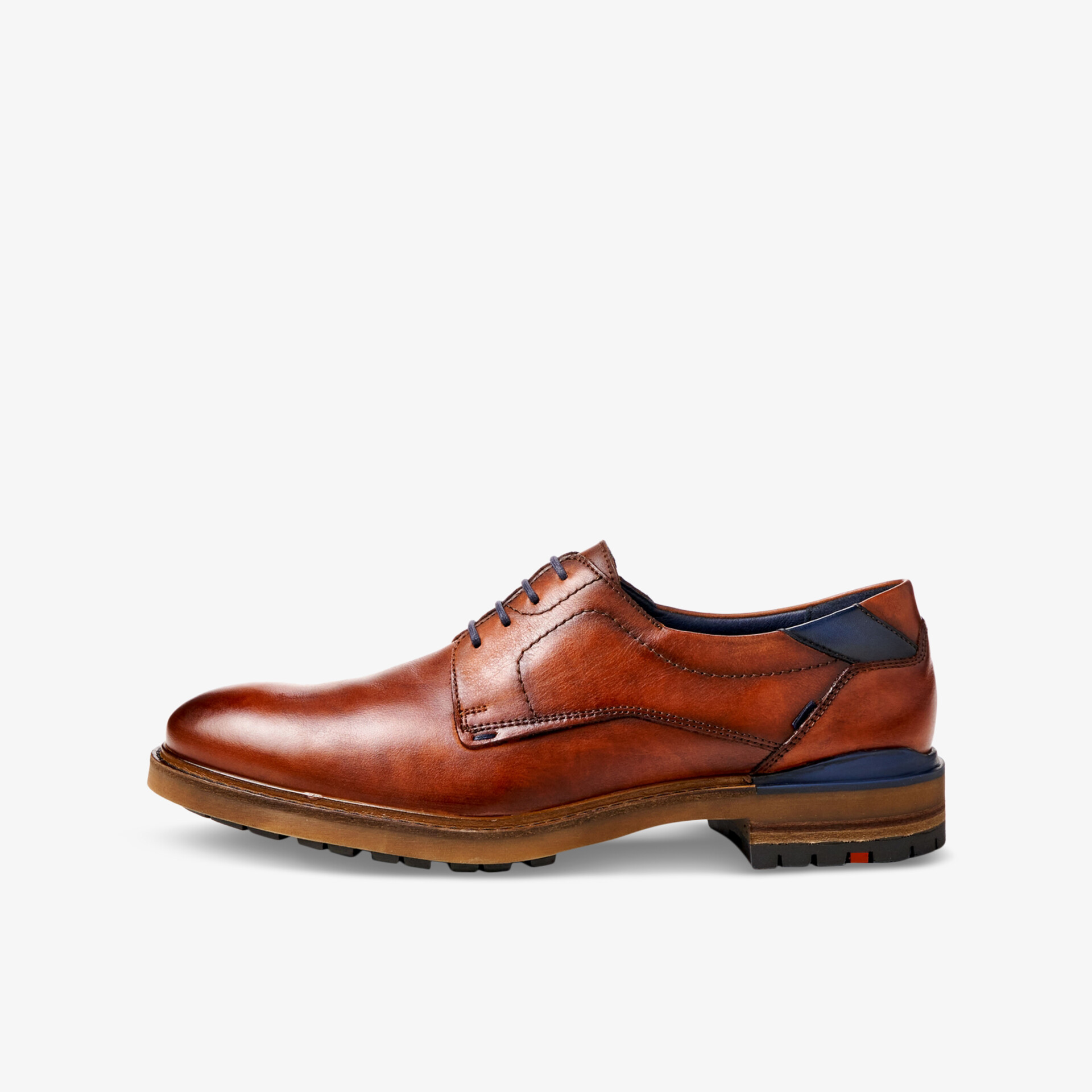 Elegante braune Lederschuhe mit robuster Sohle. Perfekt für stilvolle Anlässe und optimalen Komfort.