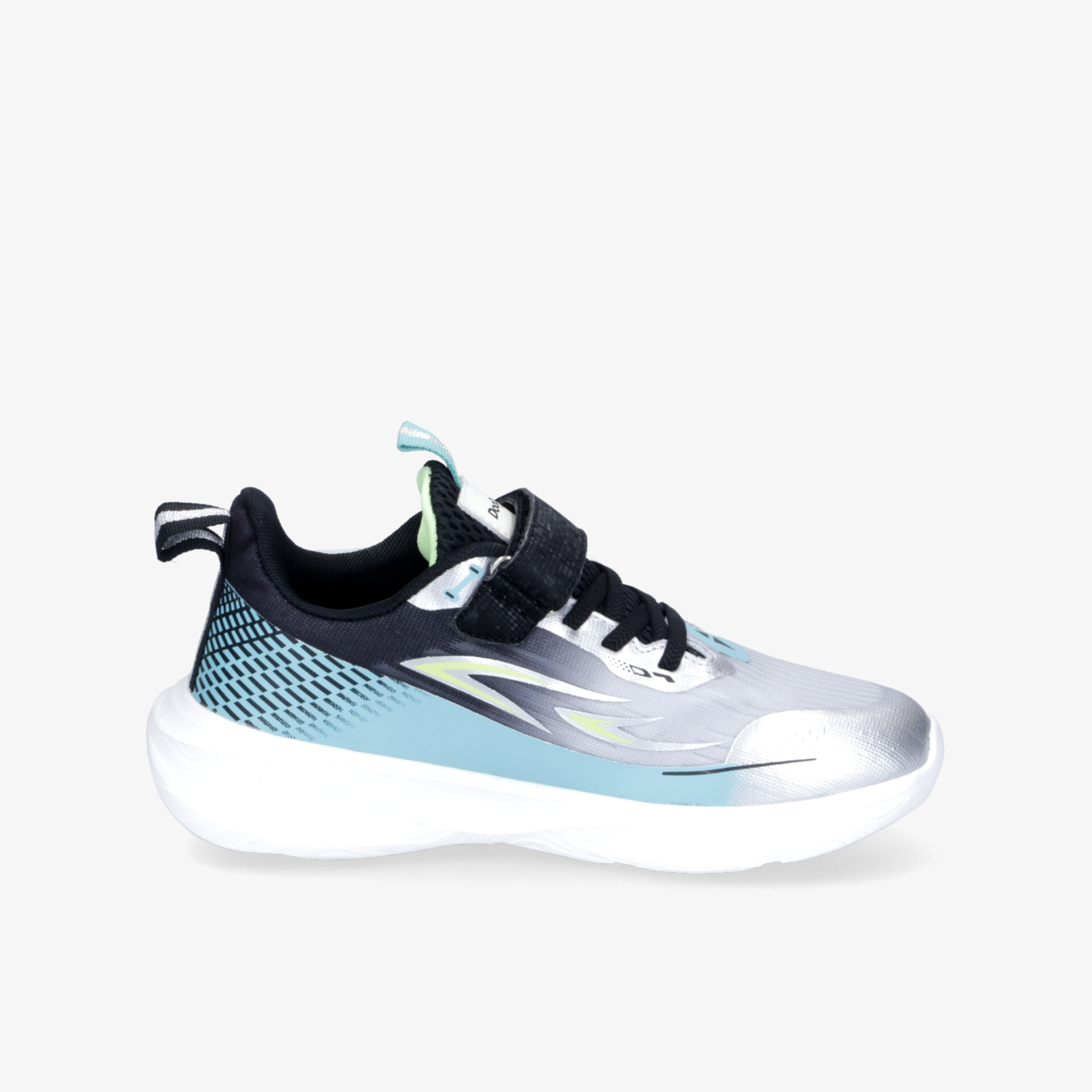 Moderner leichter Sportschuh in Silber und Blau mit bequemer Passform und rutschfester Sohle