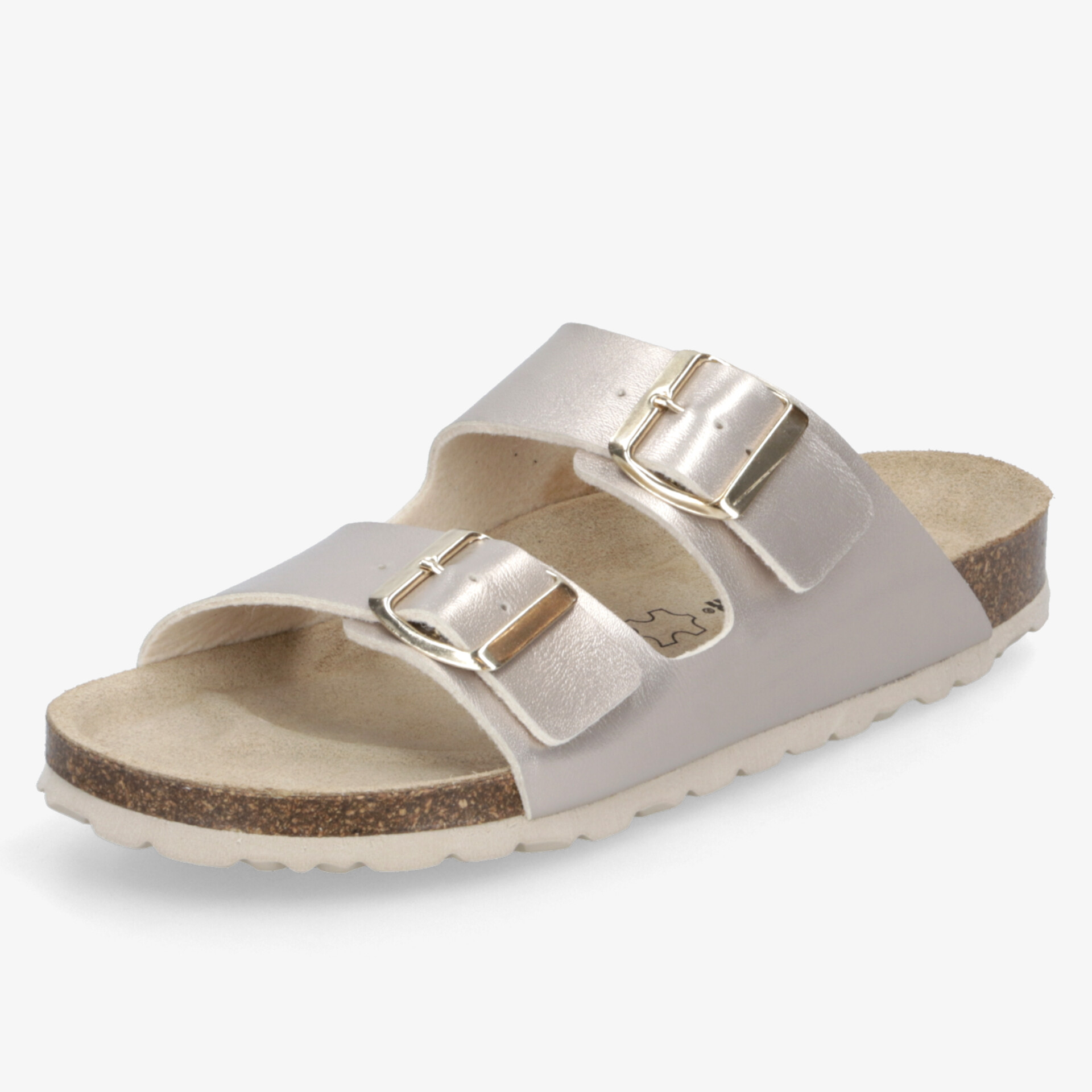 Bequeme Sandale mit zwei verstellbaren Schnallen und ergonomischem Fußbett aus Kork für angenehmen Sommerkomfort