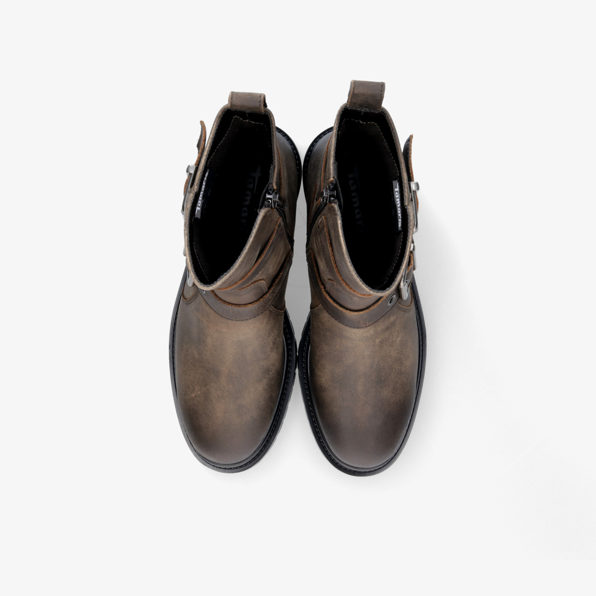 Robuste braune Lederstiefel mit Reißverschluss, hochwertig verarbeitet und komfortabel für täglichen Gebrauch