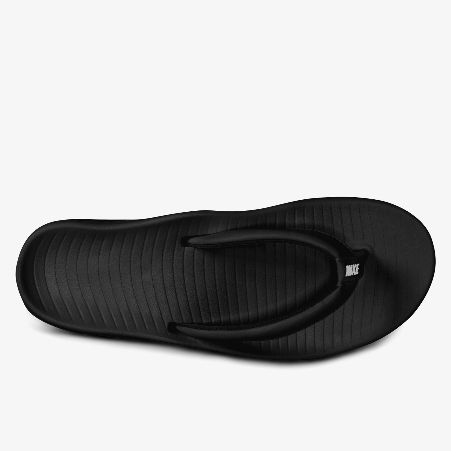 Schwarze Flip-Flops mit rutschfester Sohle, ideal für Strand und Freizeit.