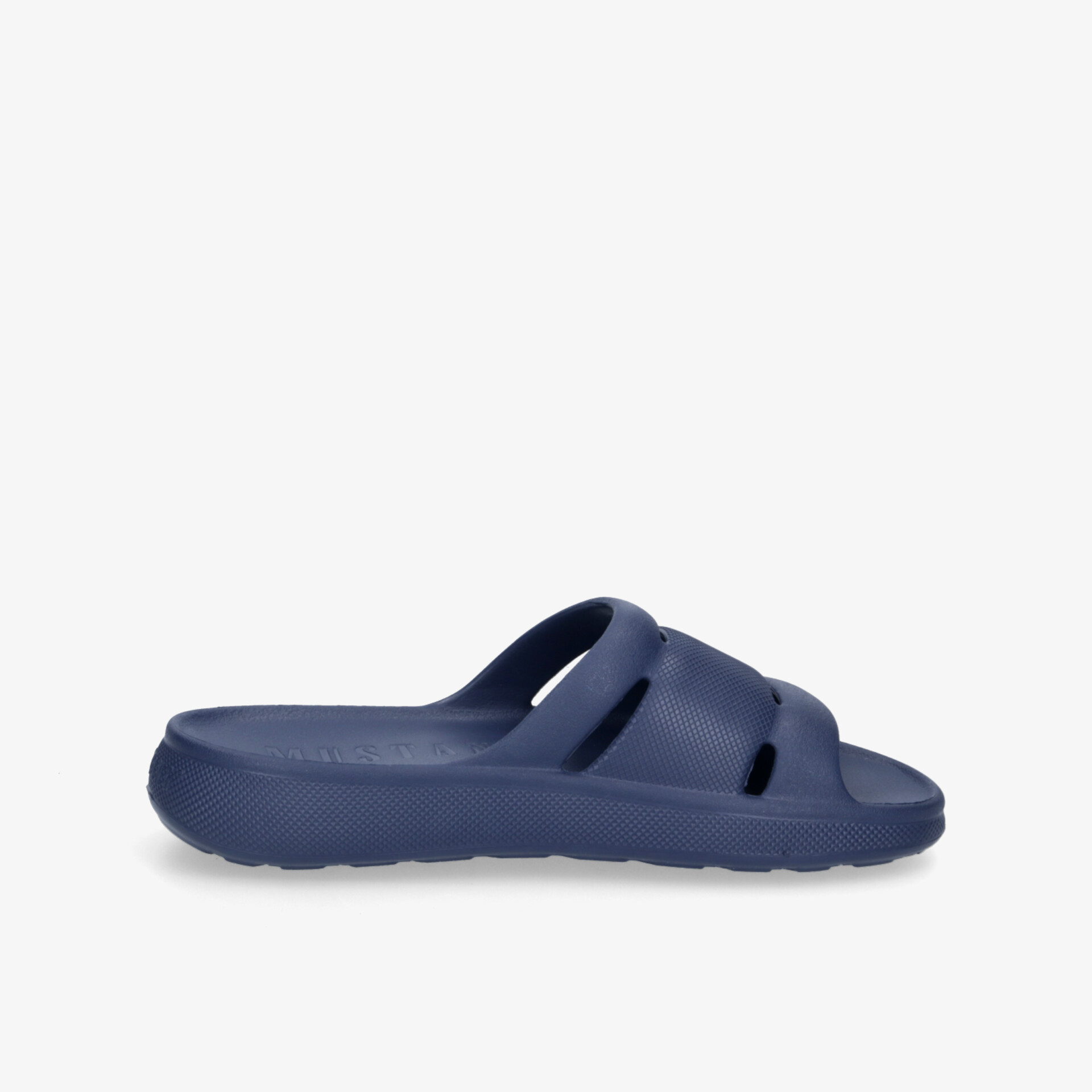 Leichte und bequeme blaue Slides mit gepolsterter Sohle, rutschfest und modisch für vielseitigen Gebrauch.