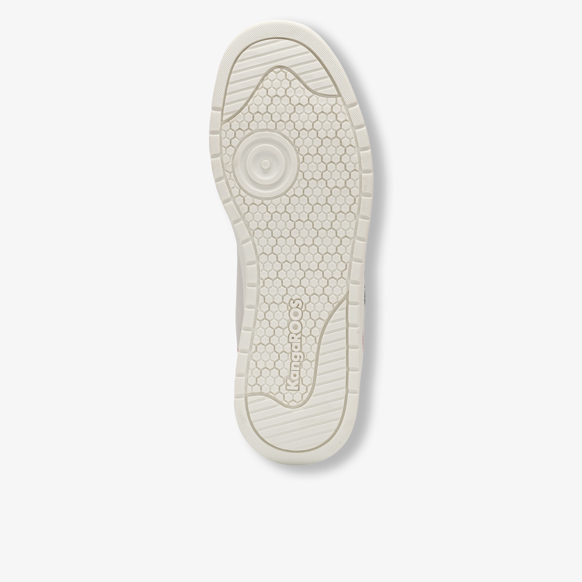 Weiße Schuhsohle mit rutschfestem Profil für sicheren Halt und lange Lebensdauer