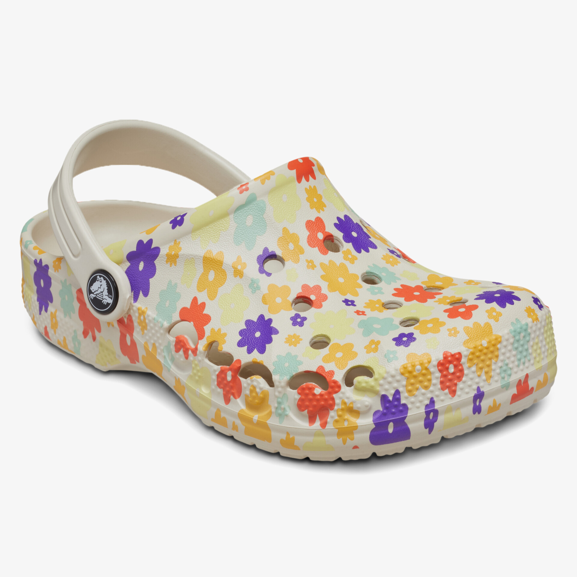 Bunte, leichte und bequeme Clogs mit floralem Muster und rutschfester Sohle für sommerlichen Komfort