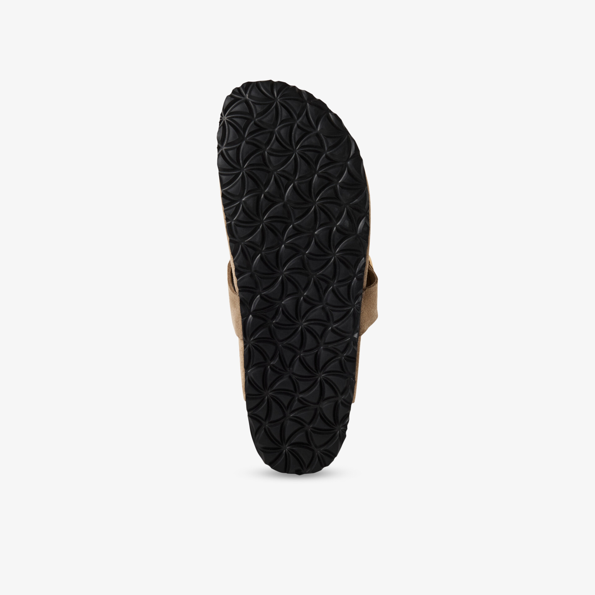 Robuste schwarze Schuhsohle mit rutschfestem Profil für hohen Komfort und optimale Trittsicherheit