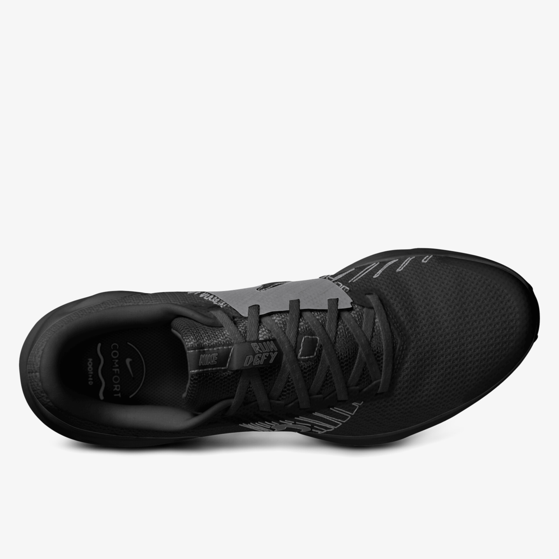 Moderner schwarzer Schuh mit atmungsaktivem Material und hohem Tragekomfort