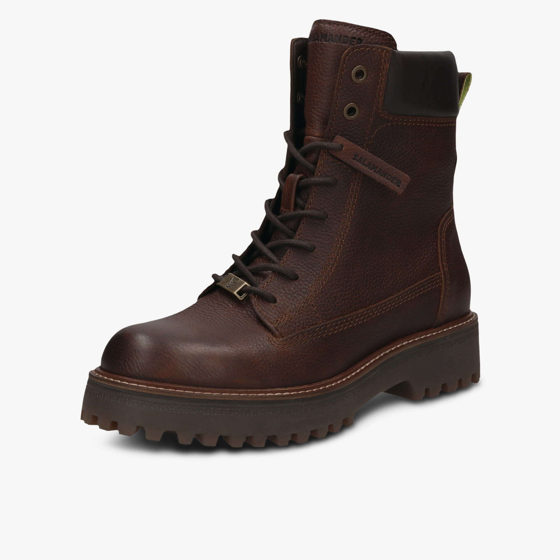 Robuster Schnürstiefel aus Leder mit profilierter rutschfester Sohle für optimalen Komfort und Halt
