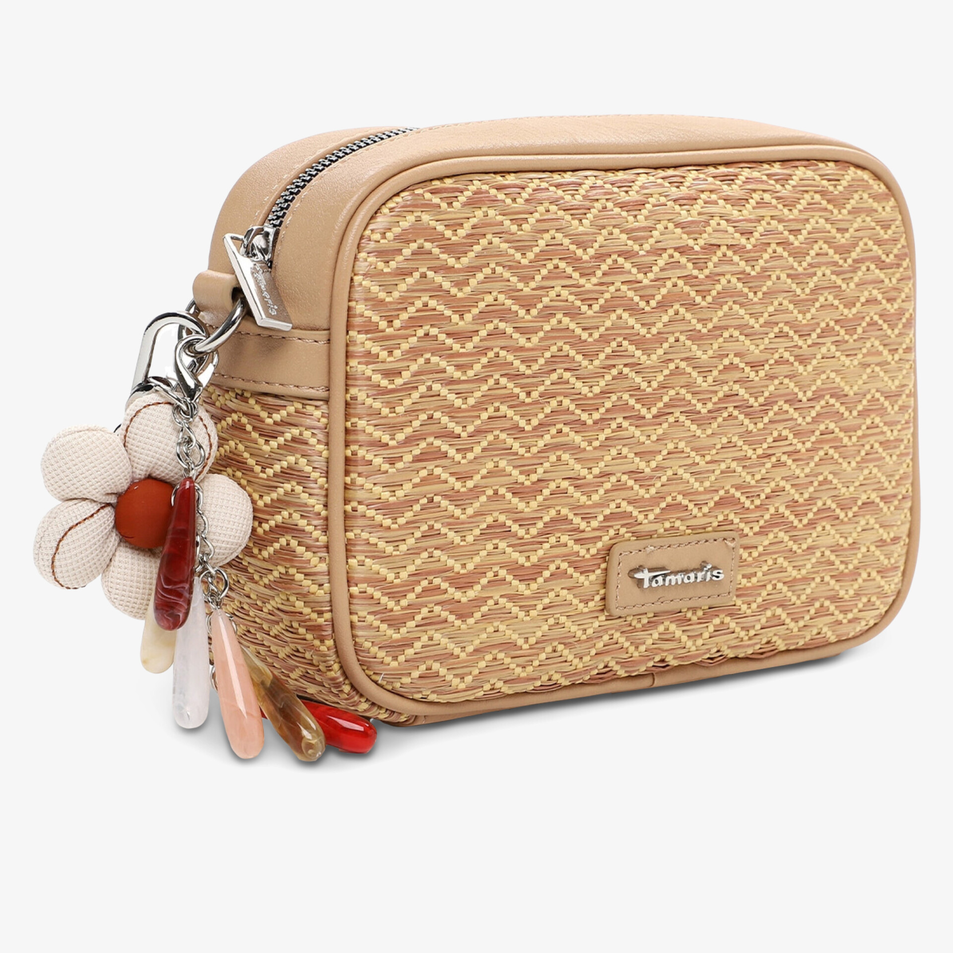 Modische Handtasche mit Zieranhänger und strukturiertem Design, ideal für den Alltag