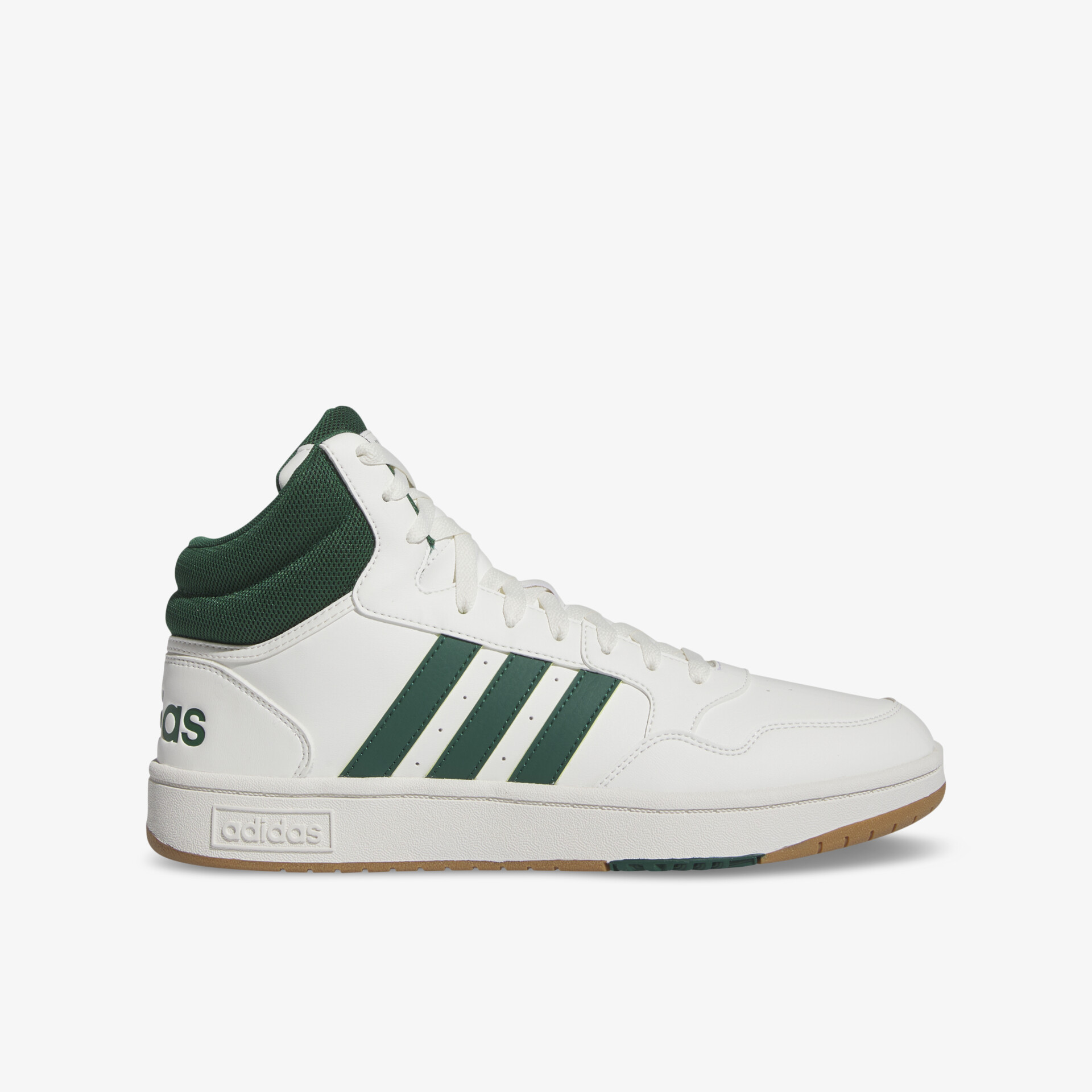 Moderner weißer Sneaker mit grünen Akzenten, sportliches Design, Halbhoch für zusätzlichen Komfort