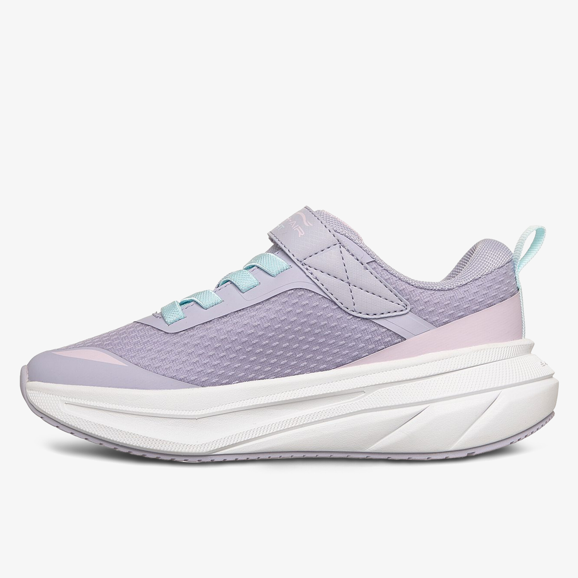Sportlicher lila Sneaker mit bequemer Passform und rutschfester Sohle.