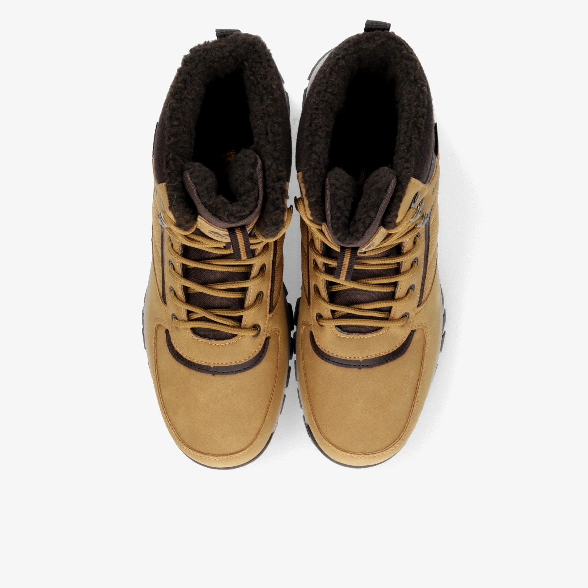 Warme braune Winterstiefel mit weichem Innenfutter und robusten Schnürsenkeln, komfortabel und langlebig