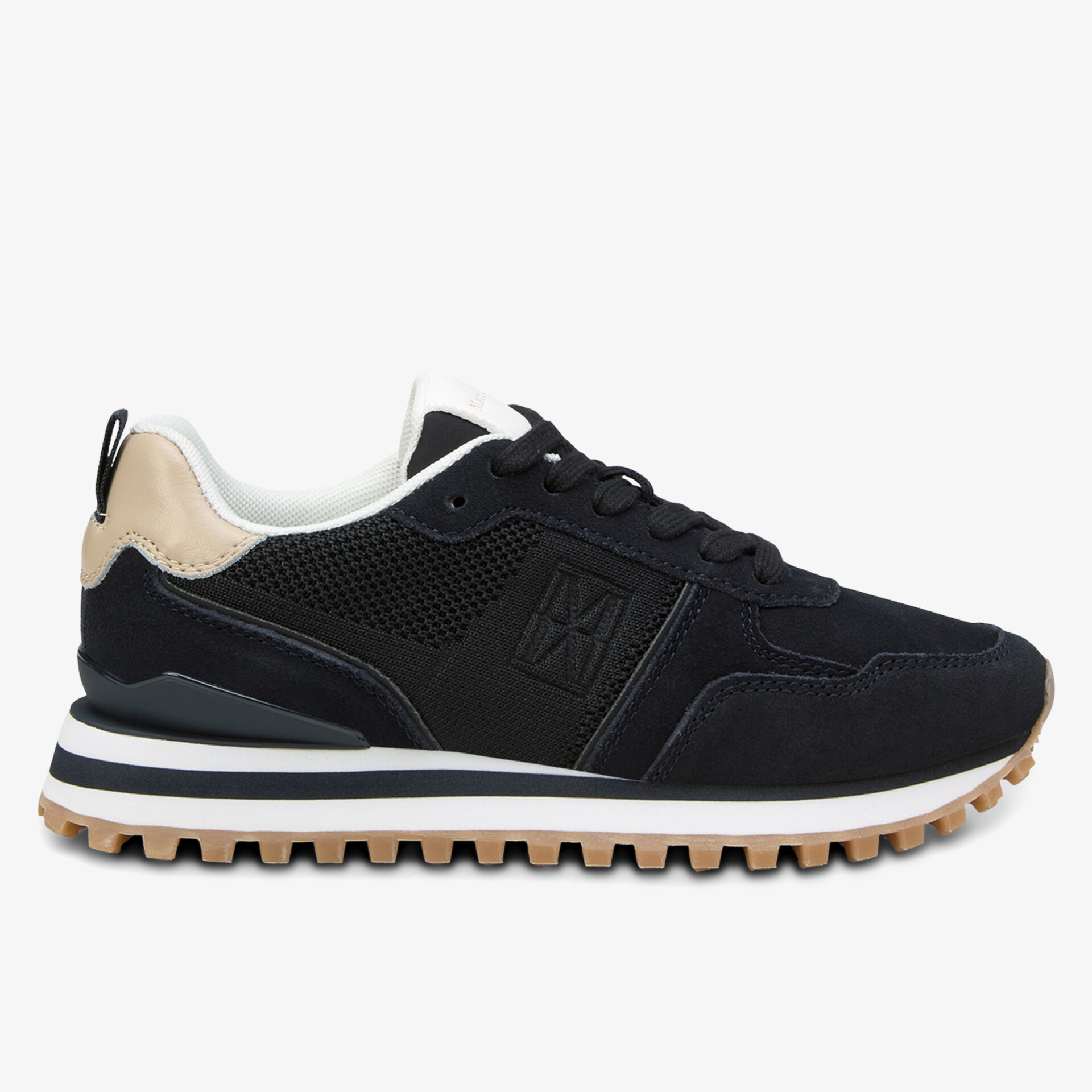 Stilvoller Sneaker in dunklem Ton mit bequemer Sohle und sportlichem Design.