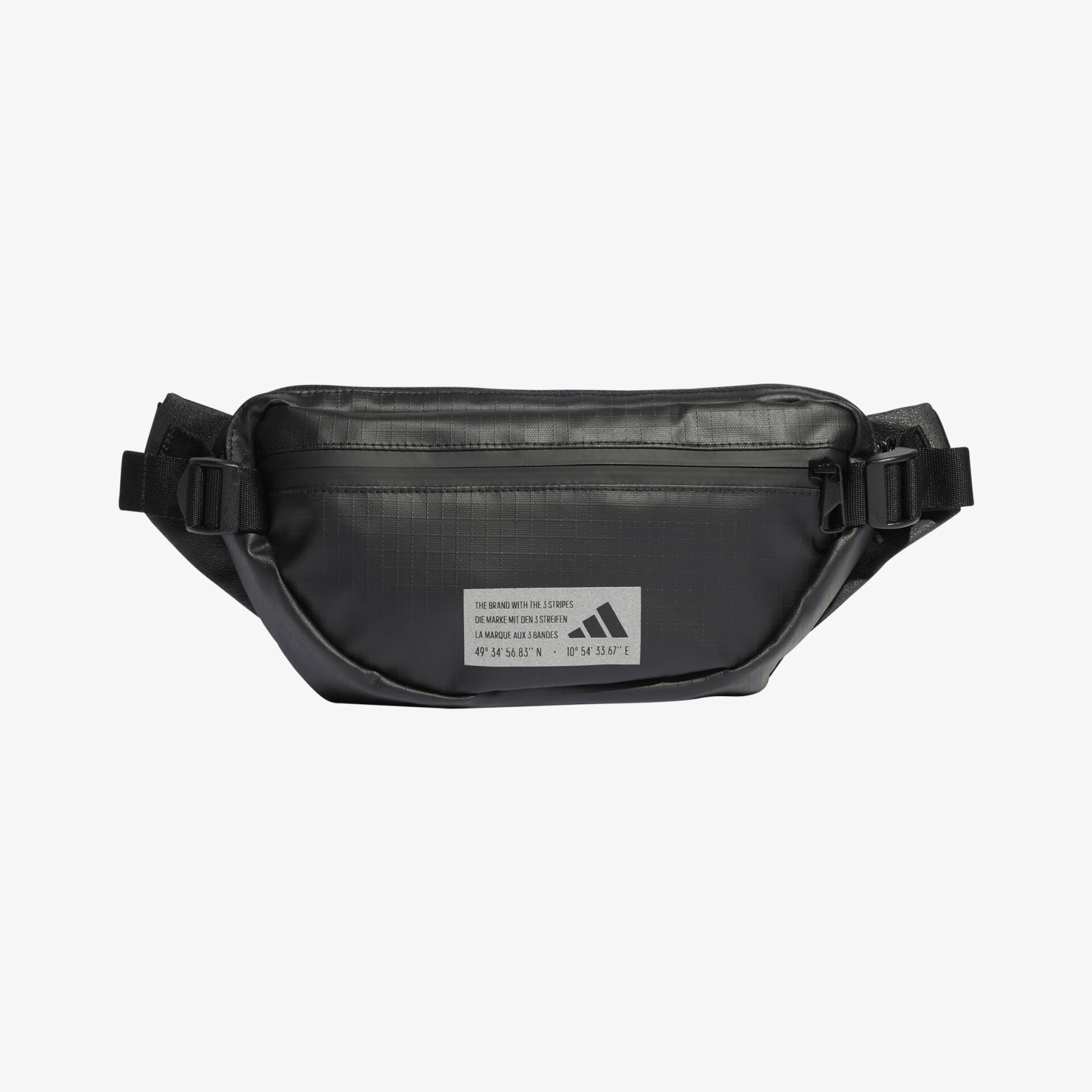 Praktische schwarze Gürteltasche mit kompaktem Design und vielseitigen Einsatzmöglichkeiten.