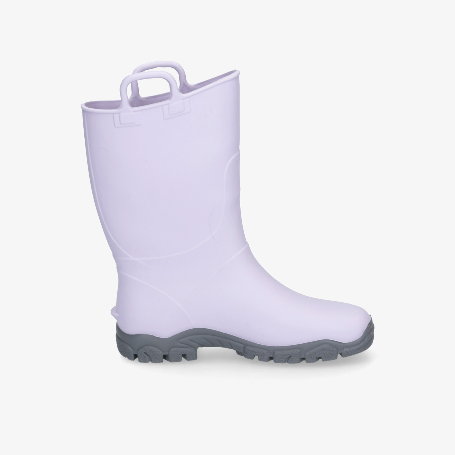 Robuste, langlebige lila Gummistiefel mit rutschfester Sohle und praktischen Griffen für optimalen Komfort.