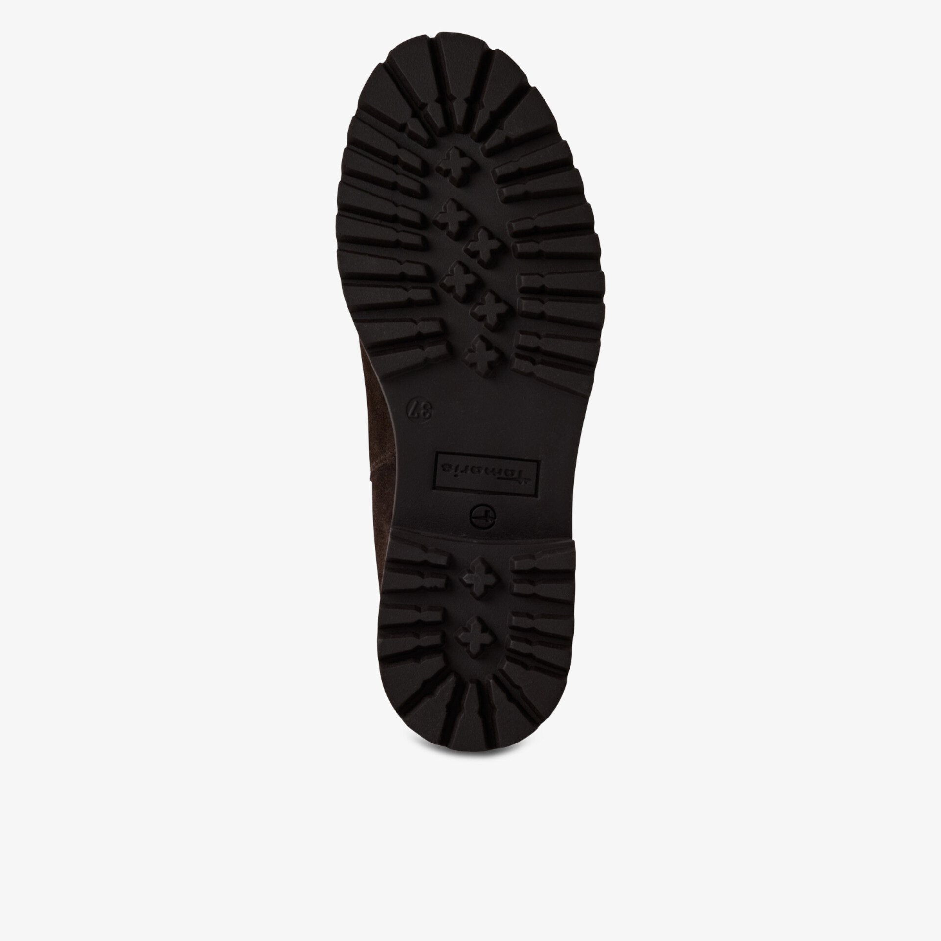 Robuste, profilierte Schuhsohle mit rutschfestem und strapazierfähigem Profil für sicheren Halt