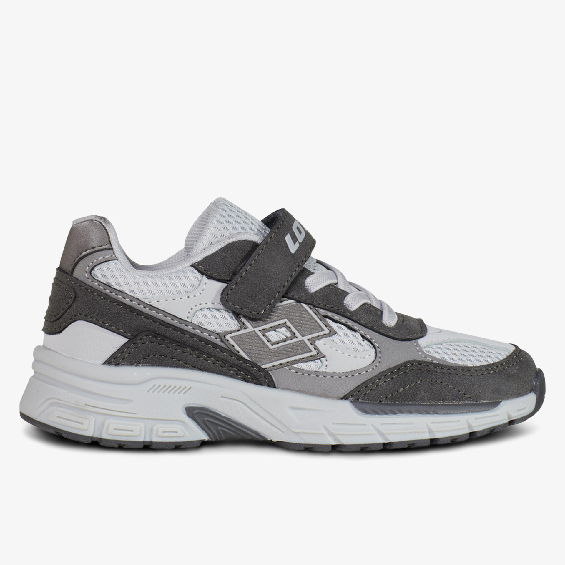 Bequemer grauer Sneaker mit atmungsaktivem Obermaterial und rutschfester Sohle, sportlich und robust