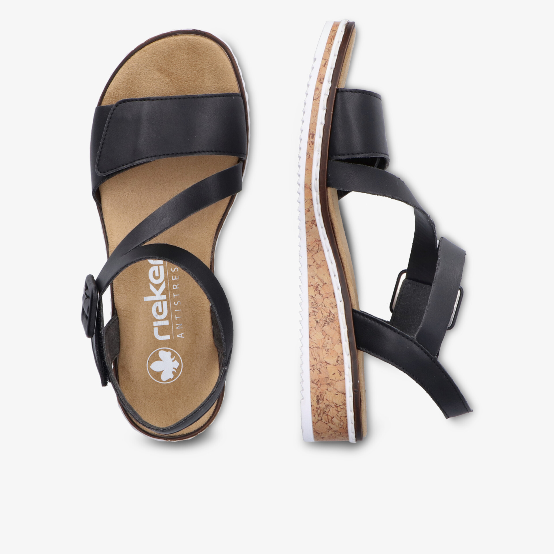 Bequeme schwarze Sandalen mit verstellbaren Riemen und leichter Sohle für sommerlichen Tragekomfort und modischen Look