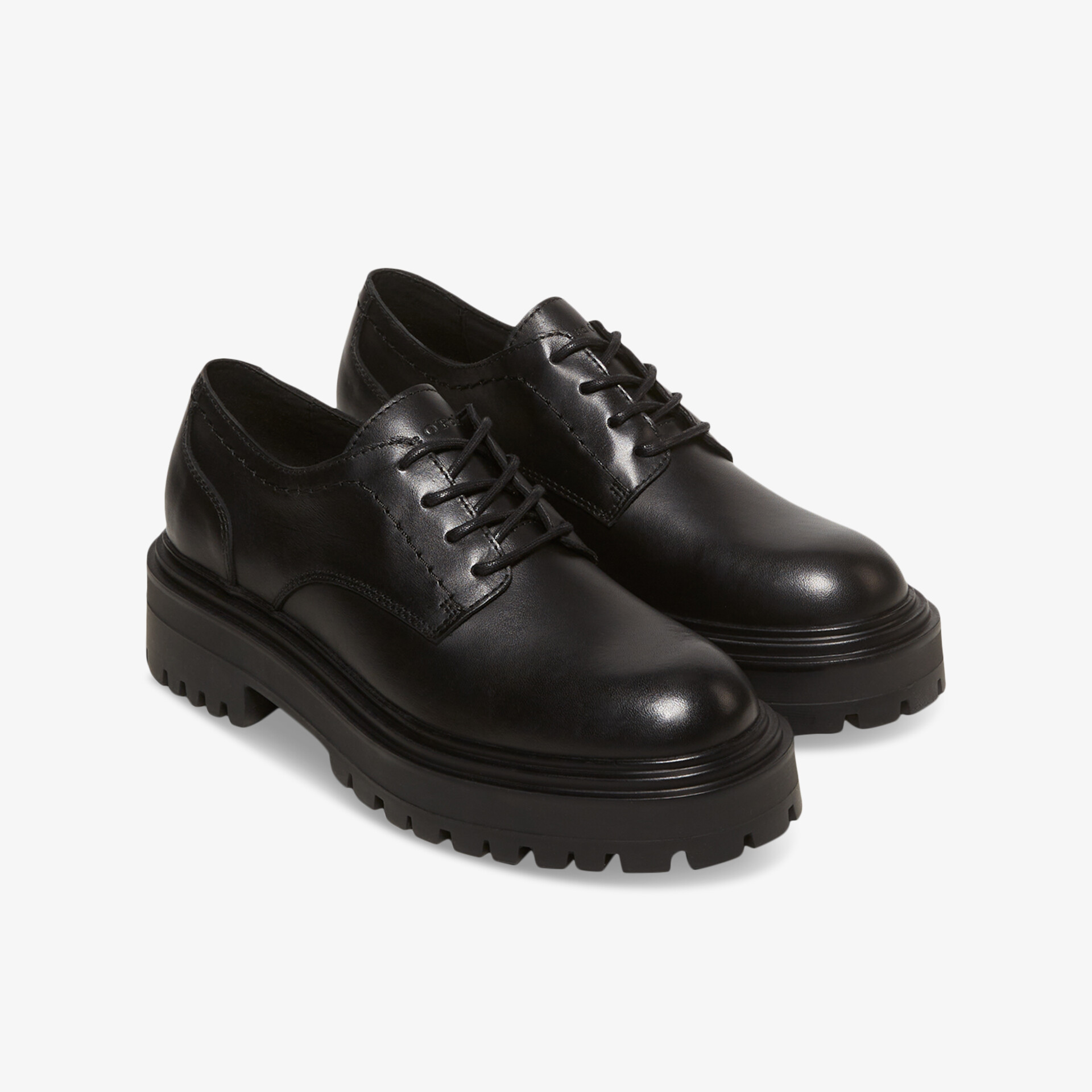 Elegante schwarze Lederschuhe mit robuster Sohle und stilvollem Design für vielseitigen Einsatz.