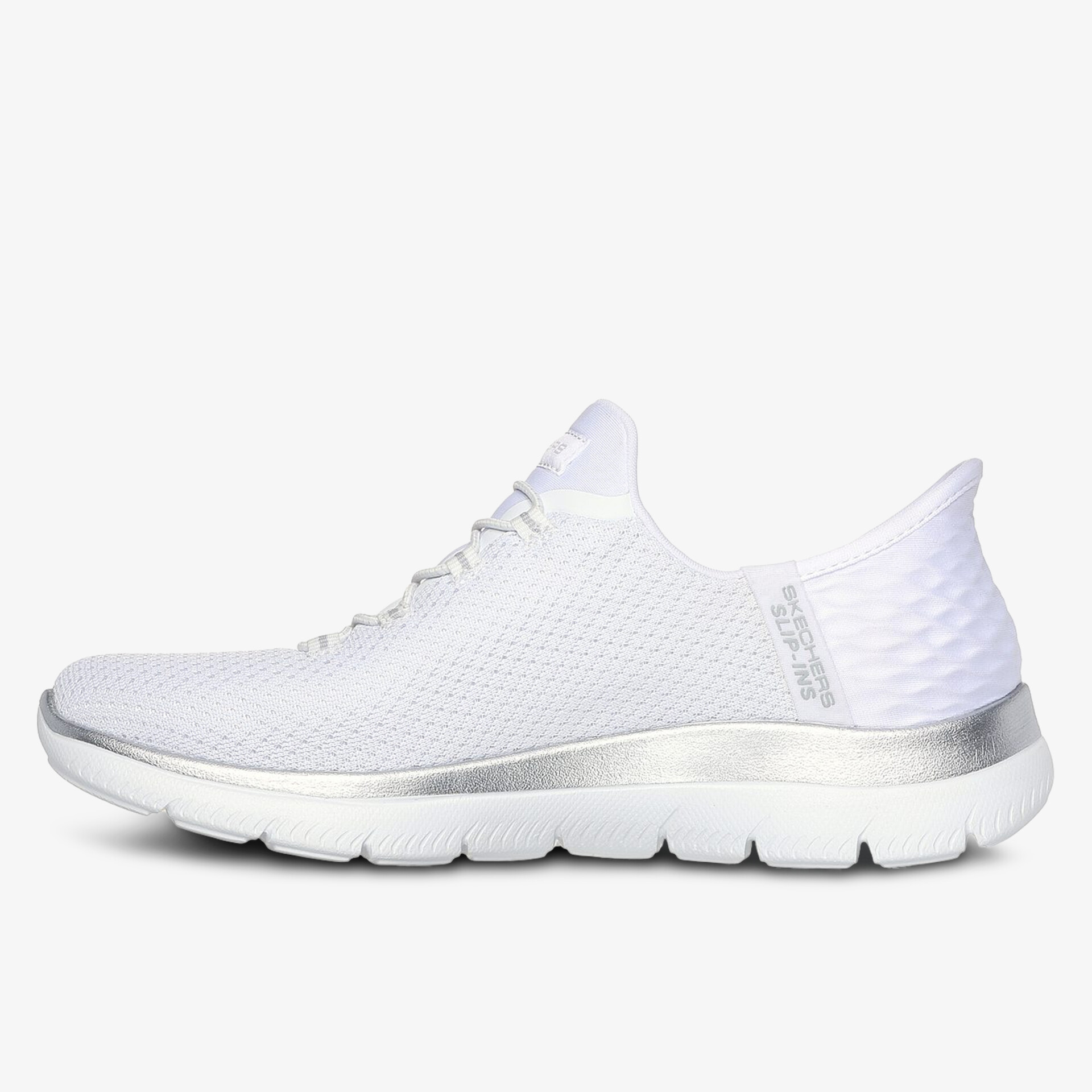 Weißer leichter Sneaker mit modernem Design und rutschfester Sohle