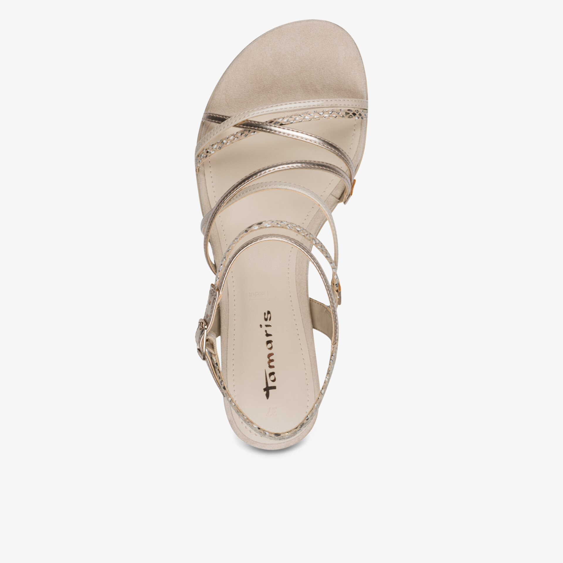 Elegante Sandale mit verstellbaren Riemen und flexiblem Design für optimalen Komfort.