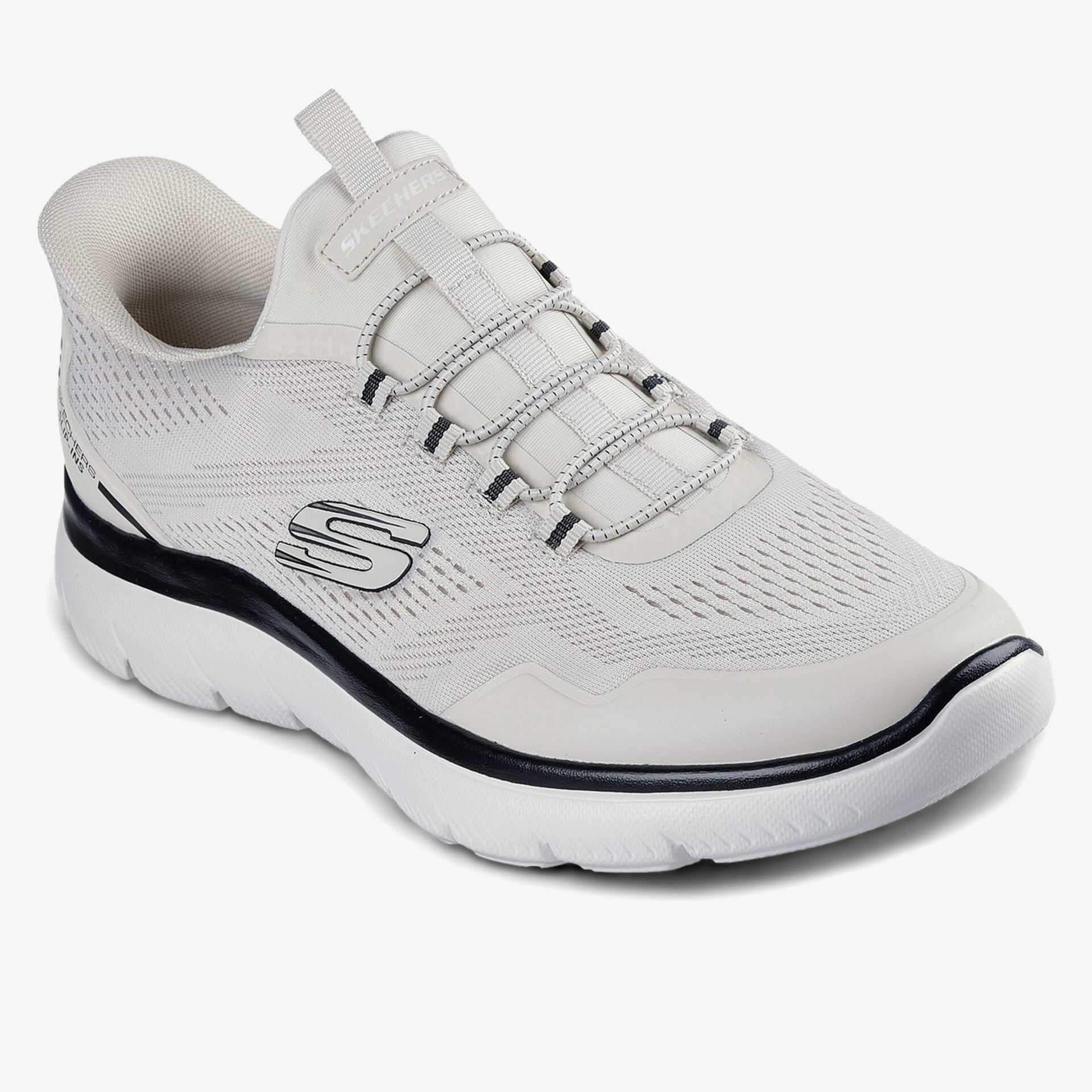 Bequemer weißer sportlicher Sneaker mit atmungsaktivem Obermaterial und flexiblem, rutschfestem Laufsohlenprofil