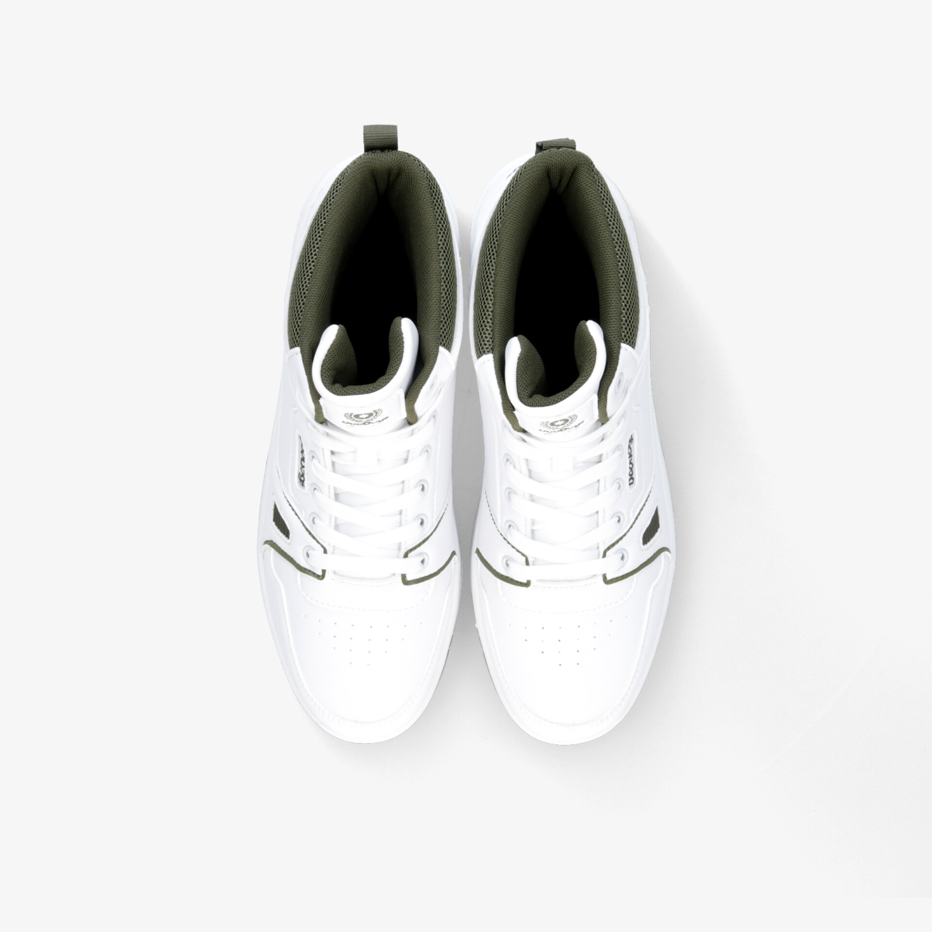 Weiß-schwarze sportschuhe mit atmungsaktivem material und schnürverschluss, bequem und rutschfest, hochwertige verarbeitung