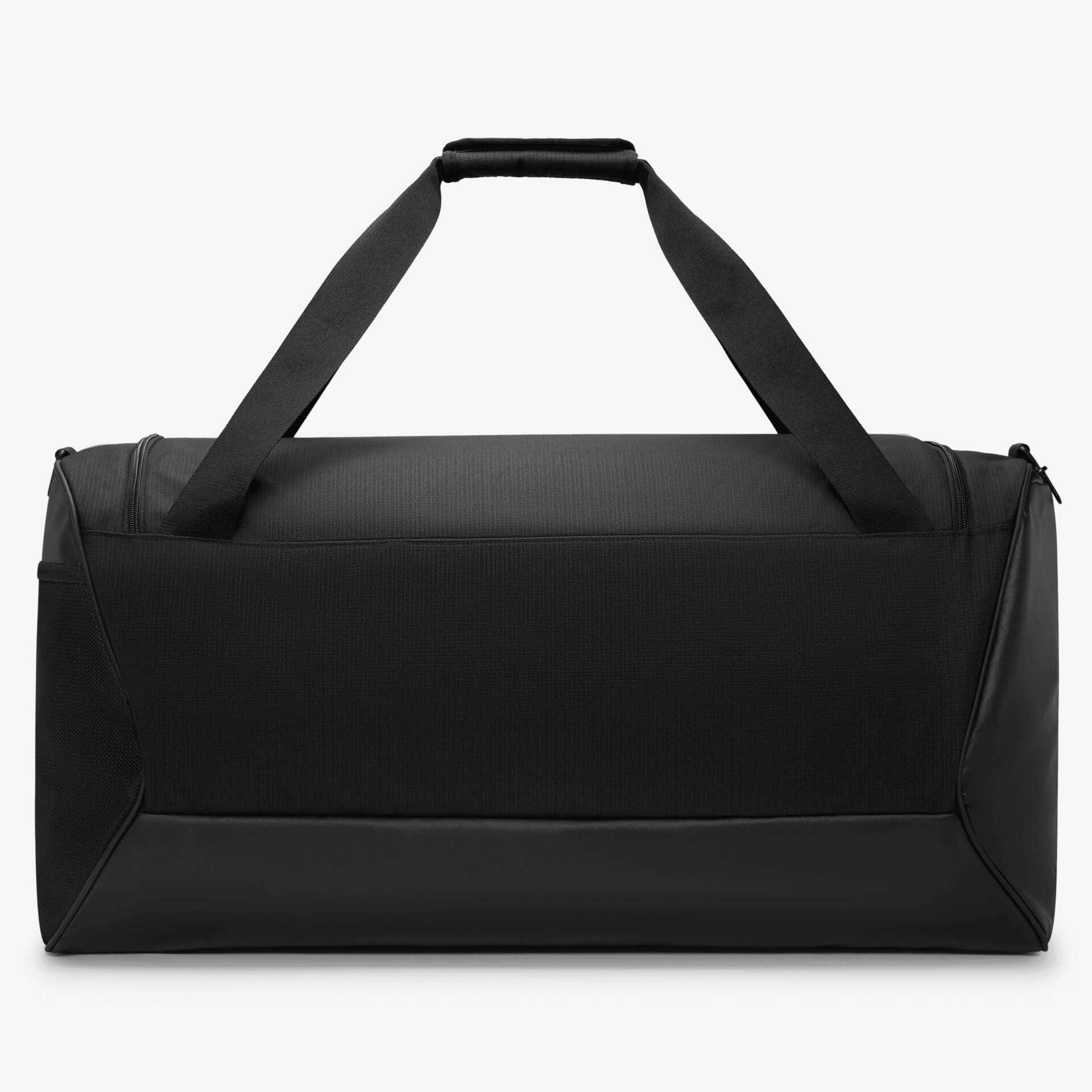 Geräumige schwarze Reisetasche mit robusten Griffen, ideal für Sport und Reisen.