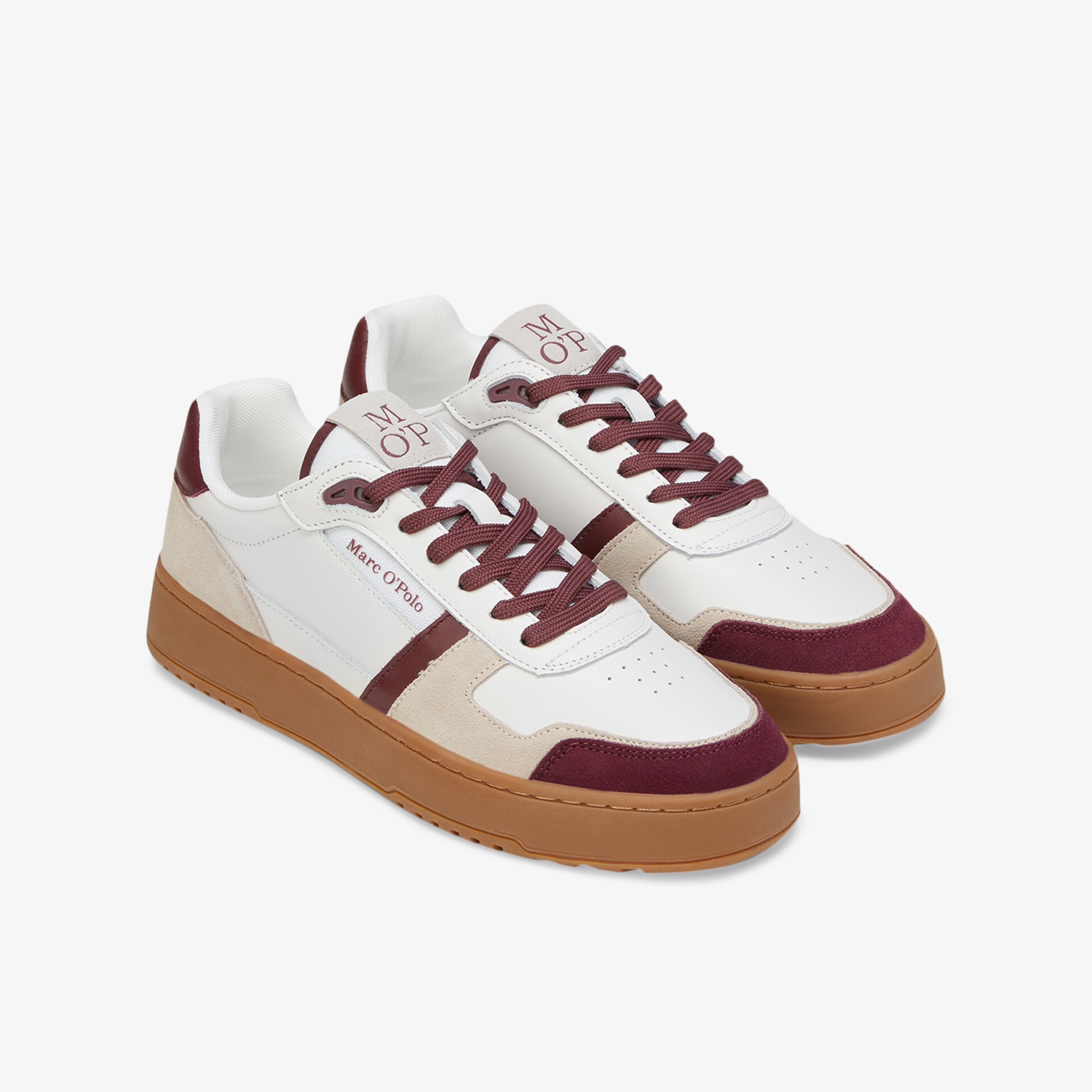 Moderner Sneaker in Weiß und Rot mit rutschfester Sohle und bequemer Passform.