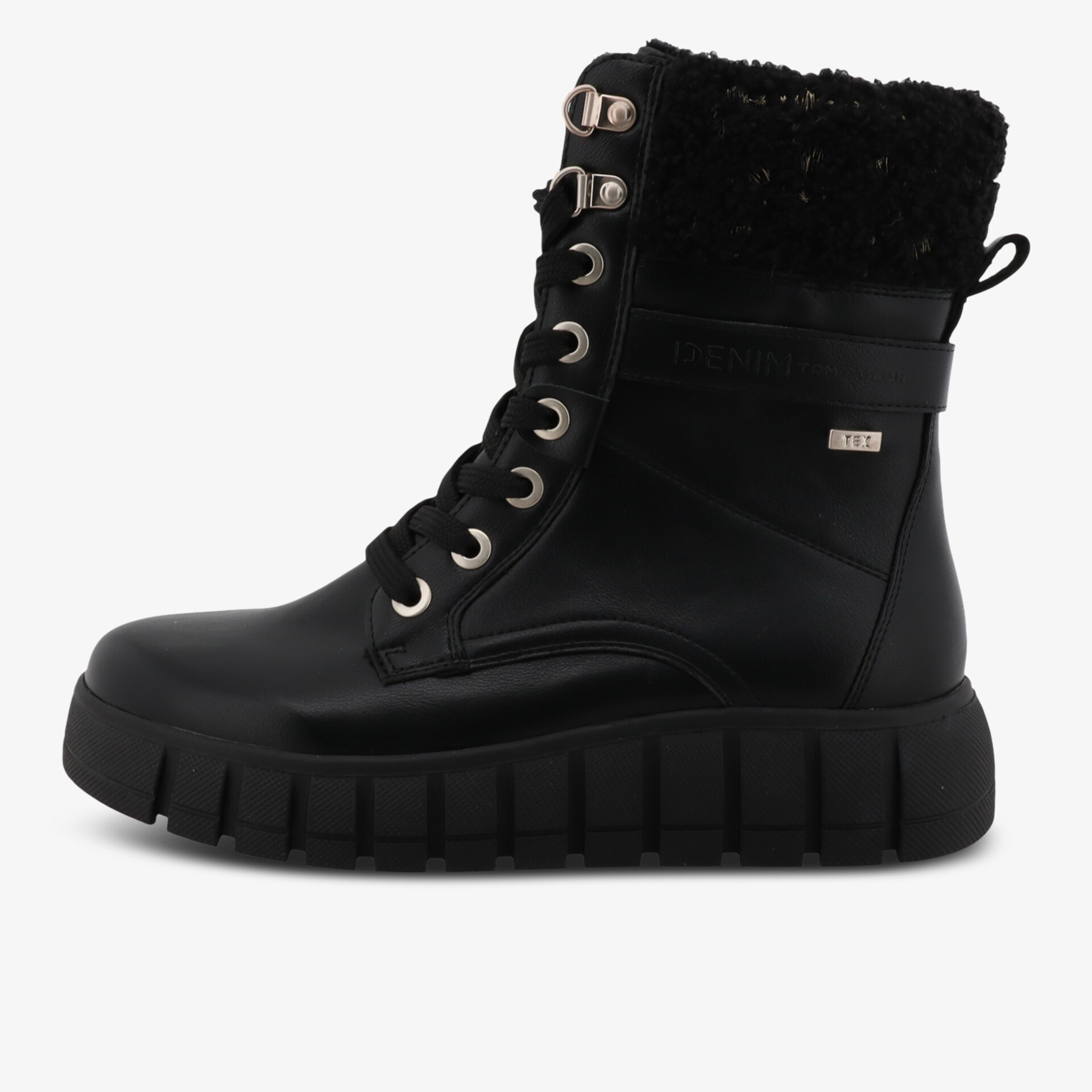 Warmer Winterstiefel mit robuster dicker Sohle und seitlicher Schnürung, weiches Futter für kalte Tage